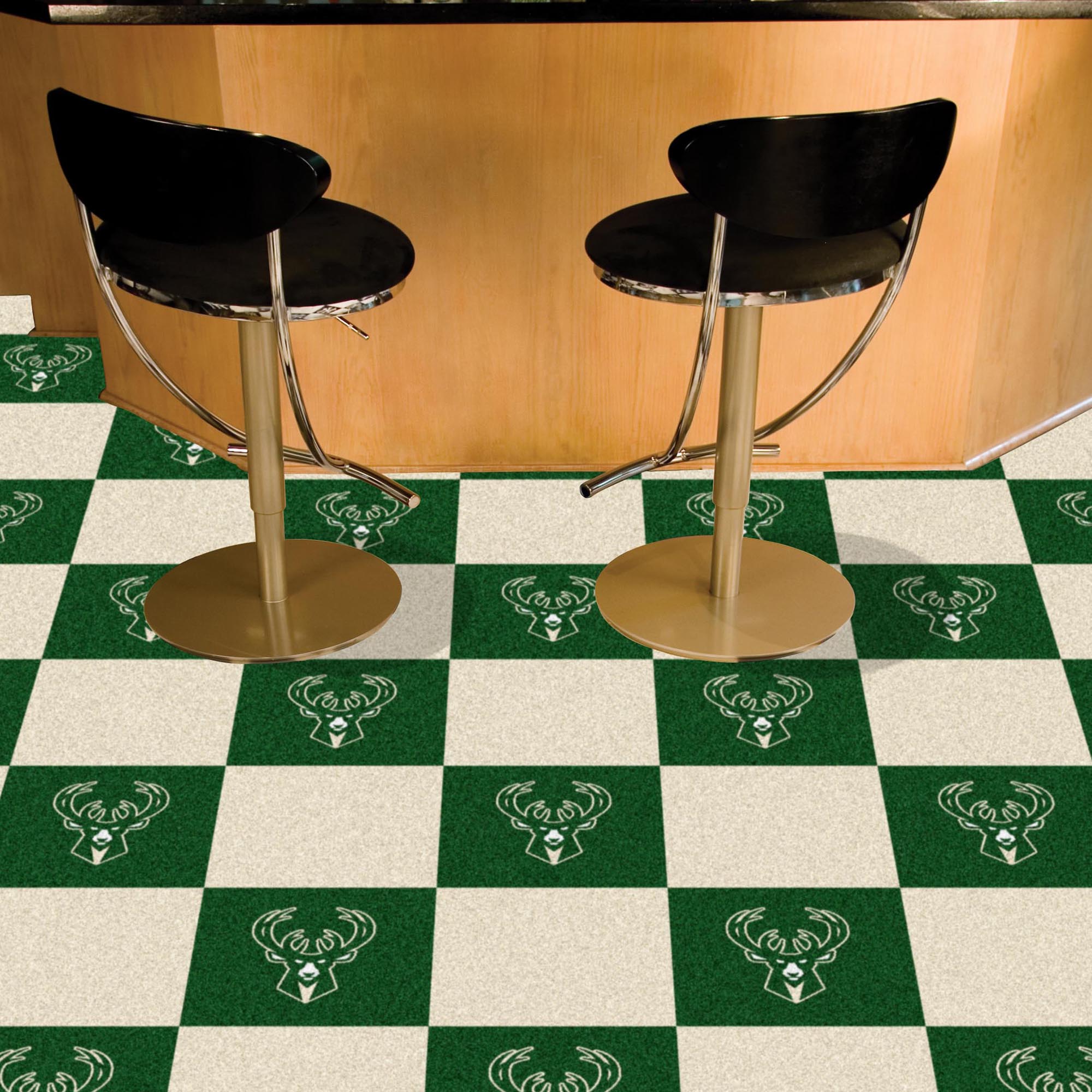 NBA - Milwaukee Bucks Team Carpet Tiles - Sports Gifts, Sports Memorabilia, Sports Collectibles, Fan Shop