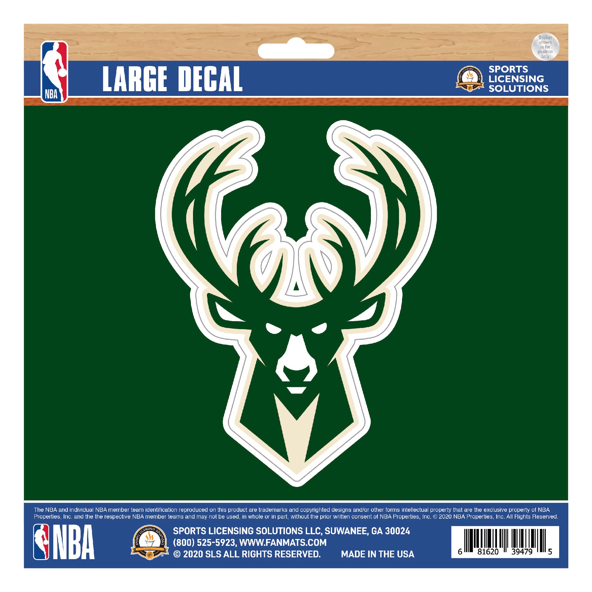 NBA - Milwaukee Bucks Large Decal