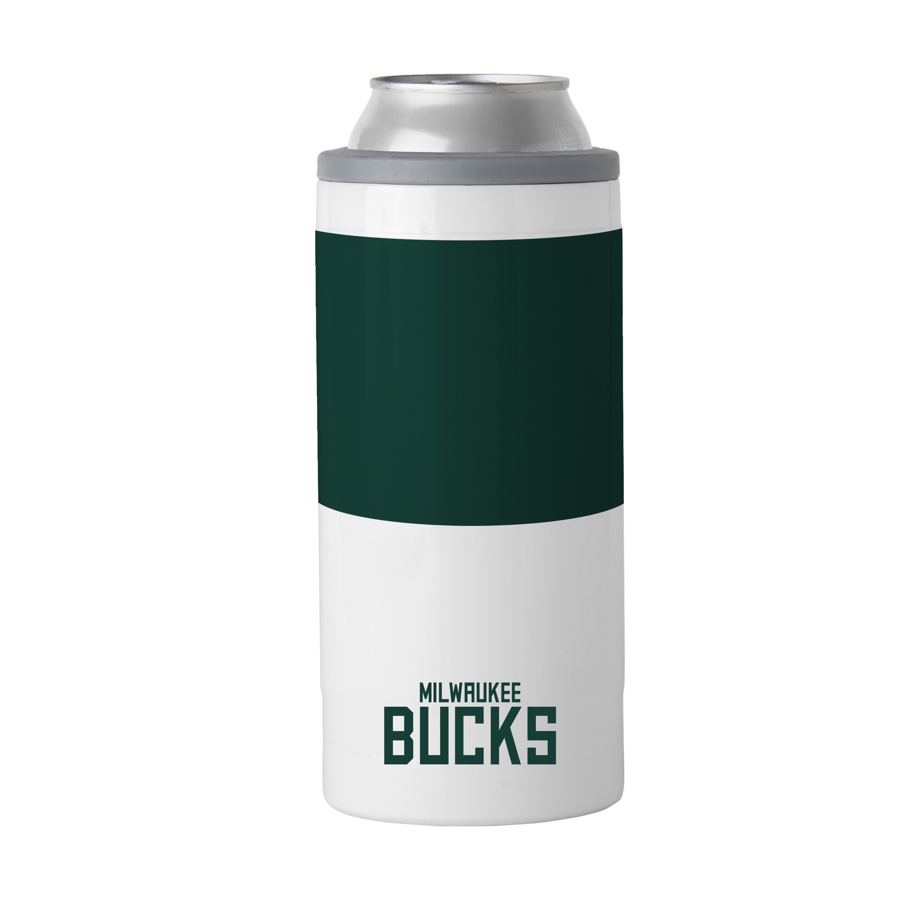 Milwaukee Bucks 12oz Colorblock Slim Can Coolie - Sports Gifts, Sports Memorabilia, Sports Collectibles, Fan Shop