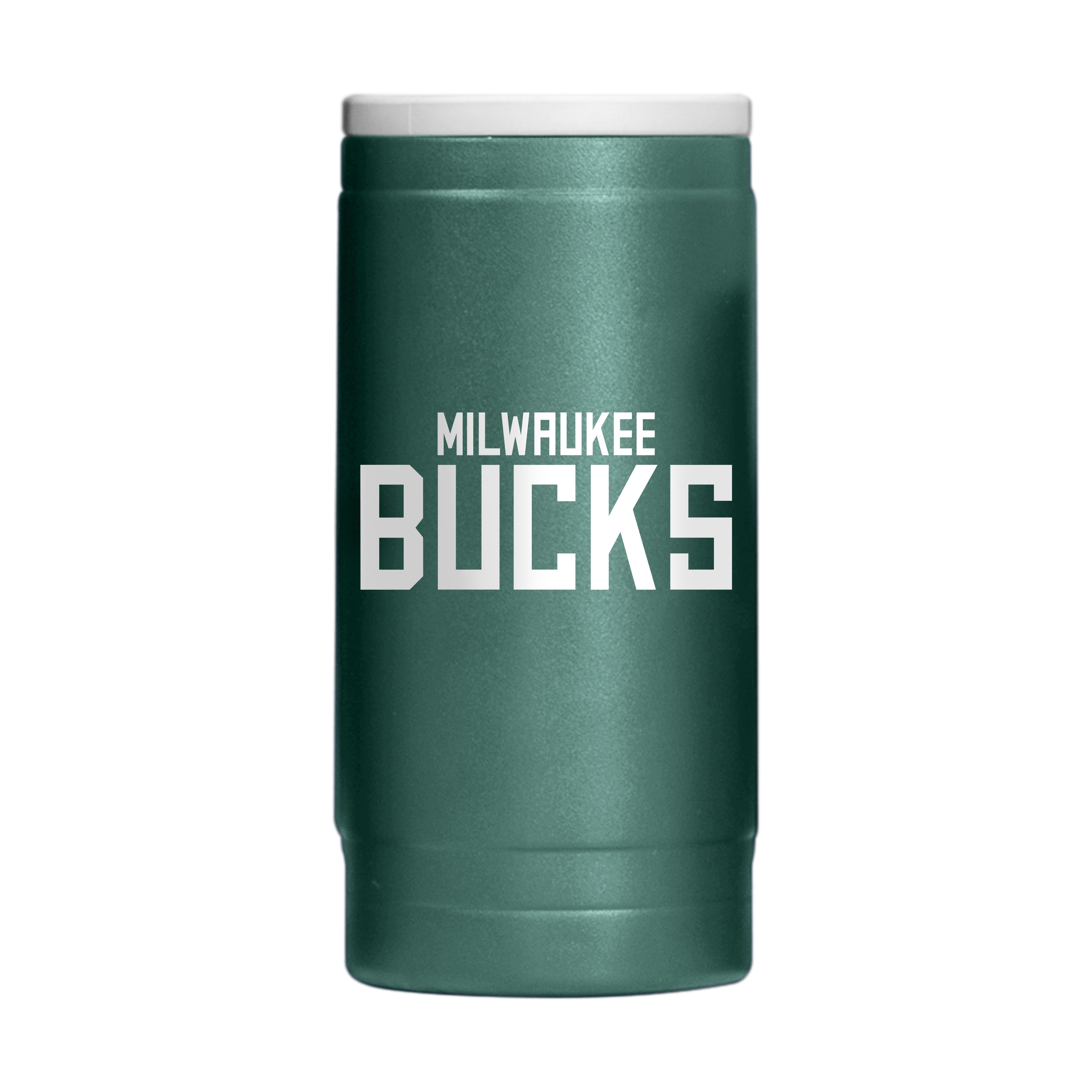 Milwaukee Bucks 12oz Flipside Powder Coat Slim Can Coolie - Sports Gifts, Sports Memorabilia, Sports Collectibles, Fan Shop