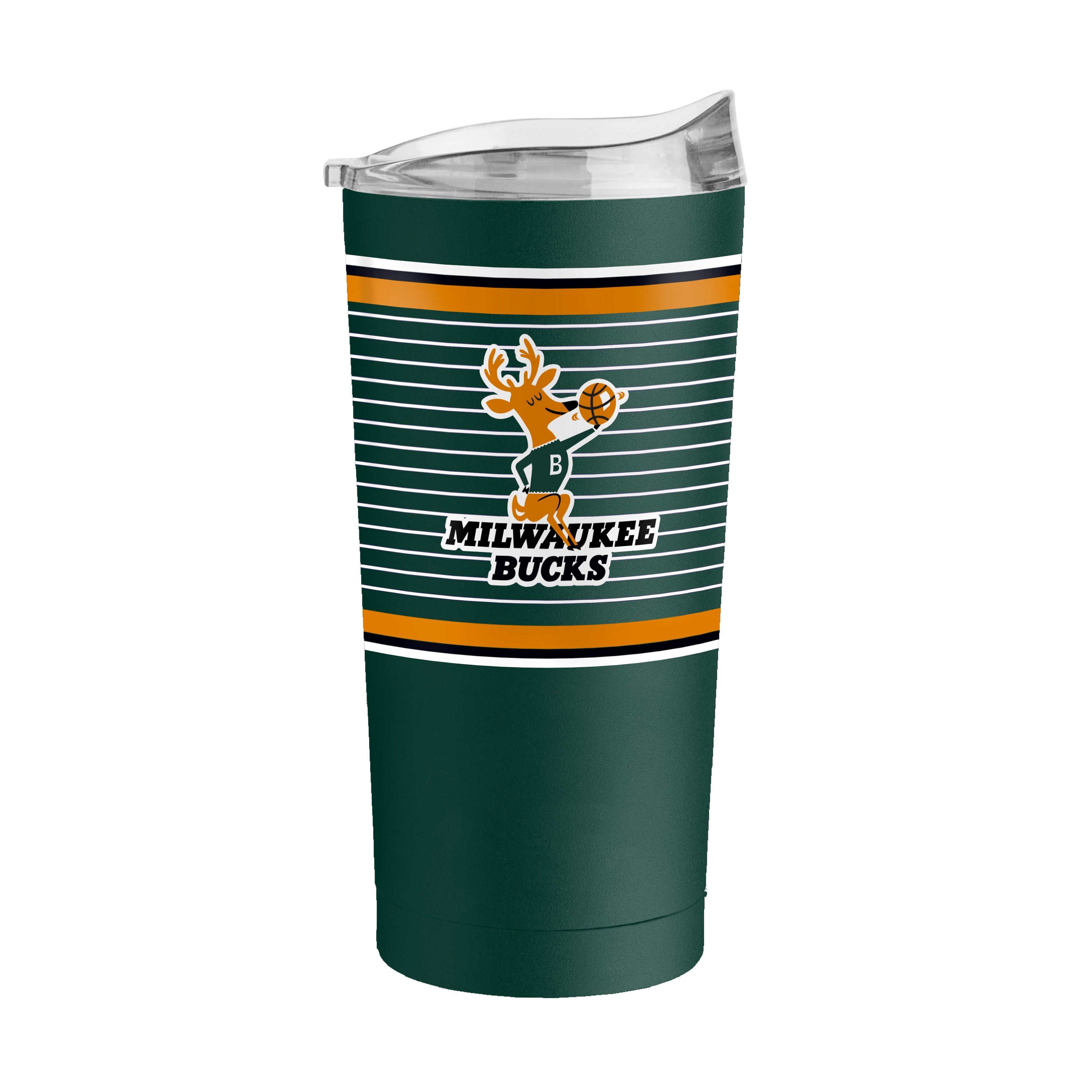 Milwaukee Bucks 20oz Retro Stripe Powder Coat Tumbler - Sports Gifts, Sports Memorabilia, Sports Collectibles, Fan Shop