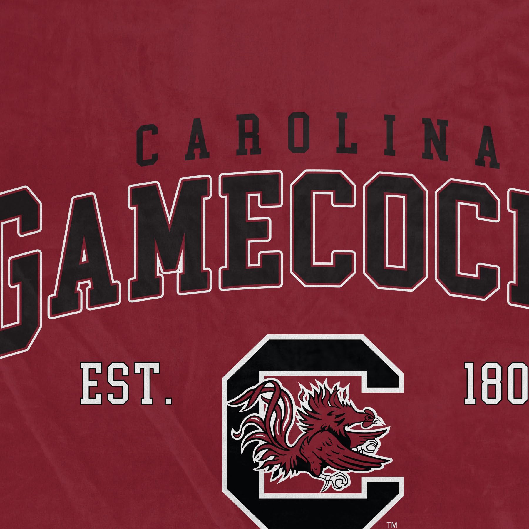 NCAA South Carolina Gamecocks Vintage Arch Block Ultra Soft Blanket - Sports Gifts, Sports Memorabilia, Sports Collectibles, Fan Shop