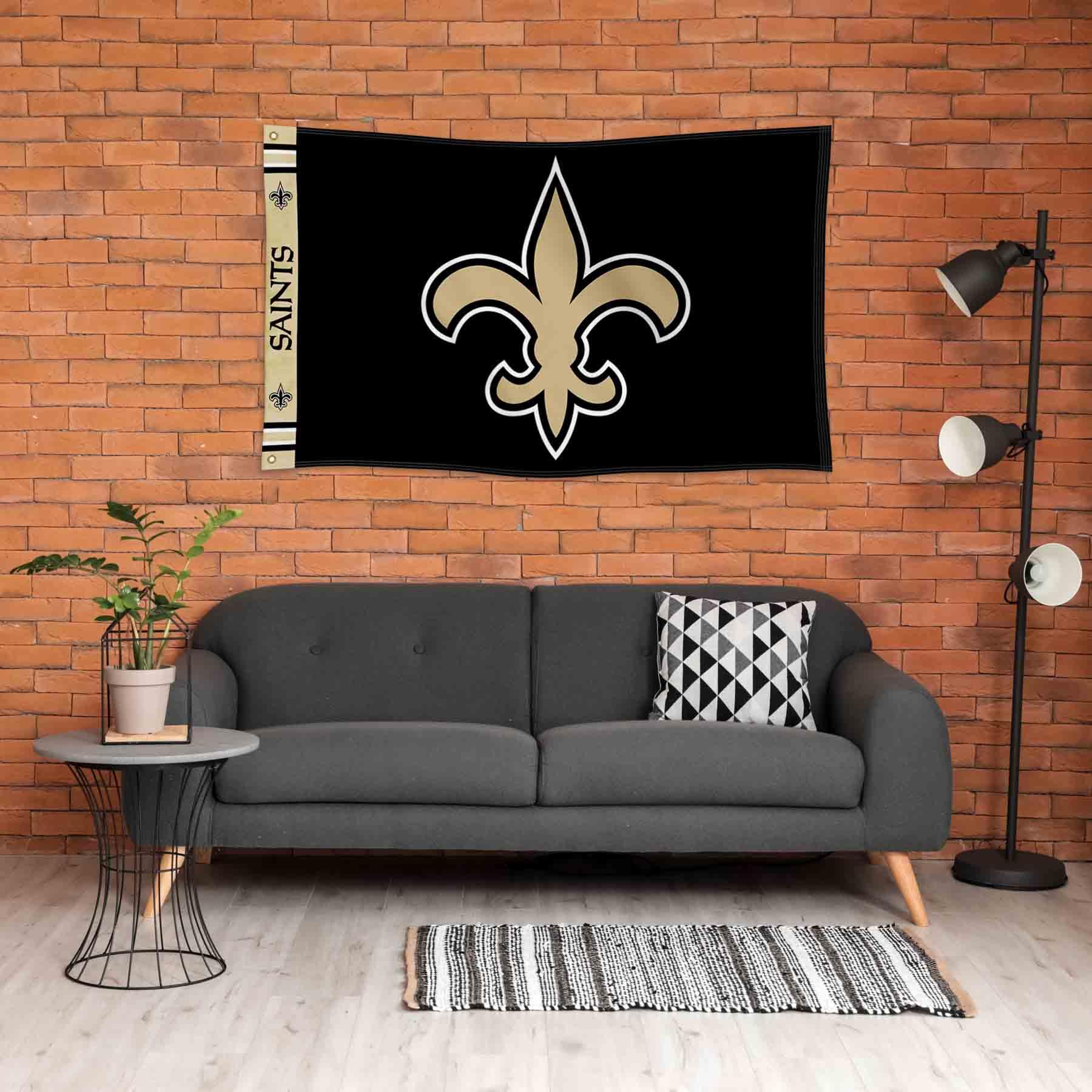 WinCraft New Orleans Saints Printed Header 3x5 Foot Banner Flag - Sports Collectibles, Sports Memorabilia, Sports Fan Shop, Sports Gifts