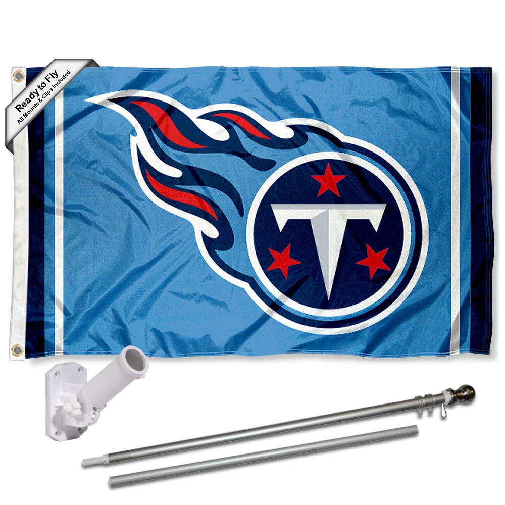 WinCraft Tennessee Titans Flag Pole and Bracket Kit - Sports Collectibles, Sports Memorabilia, Sports Fan Shop, Sports Gifts