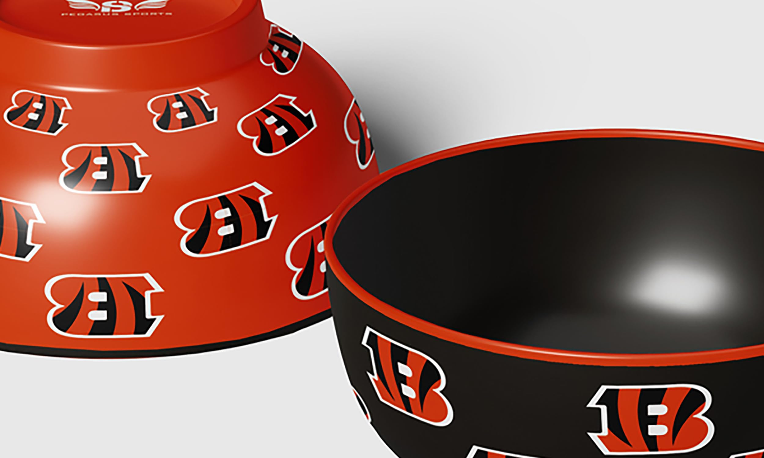Pegasus Sports NFL Cincinnati Bengals Home and Away 2 Pack Serving Bowls - Sports Gifts, Sports Memorabilia, Sports Collectibles, Fan Shop