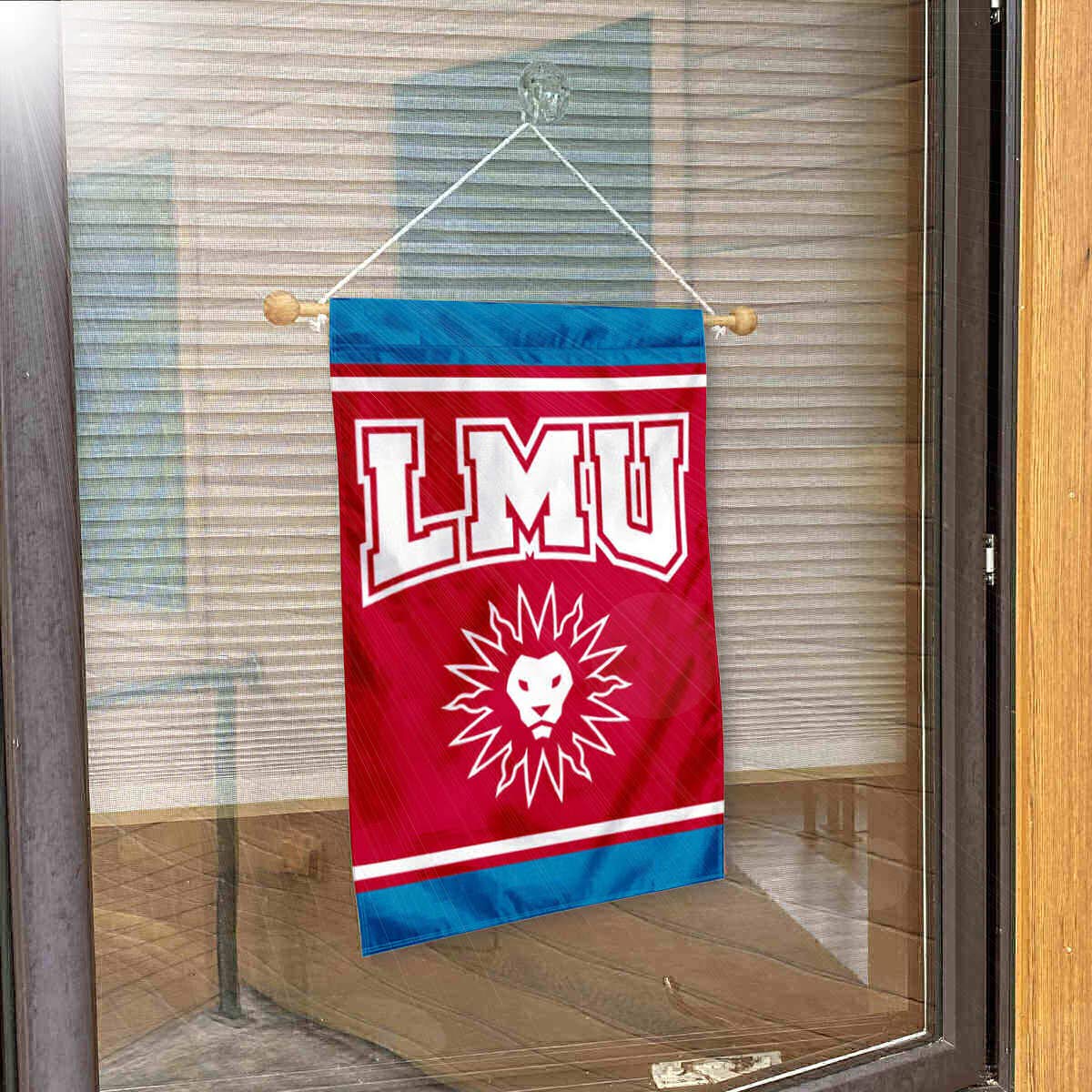 College Flags & Banners Co. Loyola Marymount Lions Window Wall Banner Hanging Flag with Suction Cup - Sports Collectibles, Sports Memorabilia, Sports Fan Shop, Sports Gifts