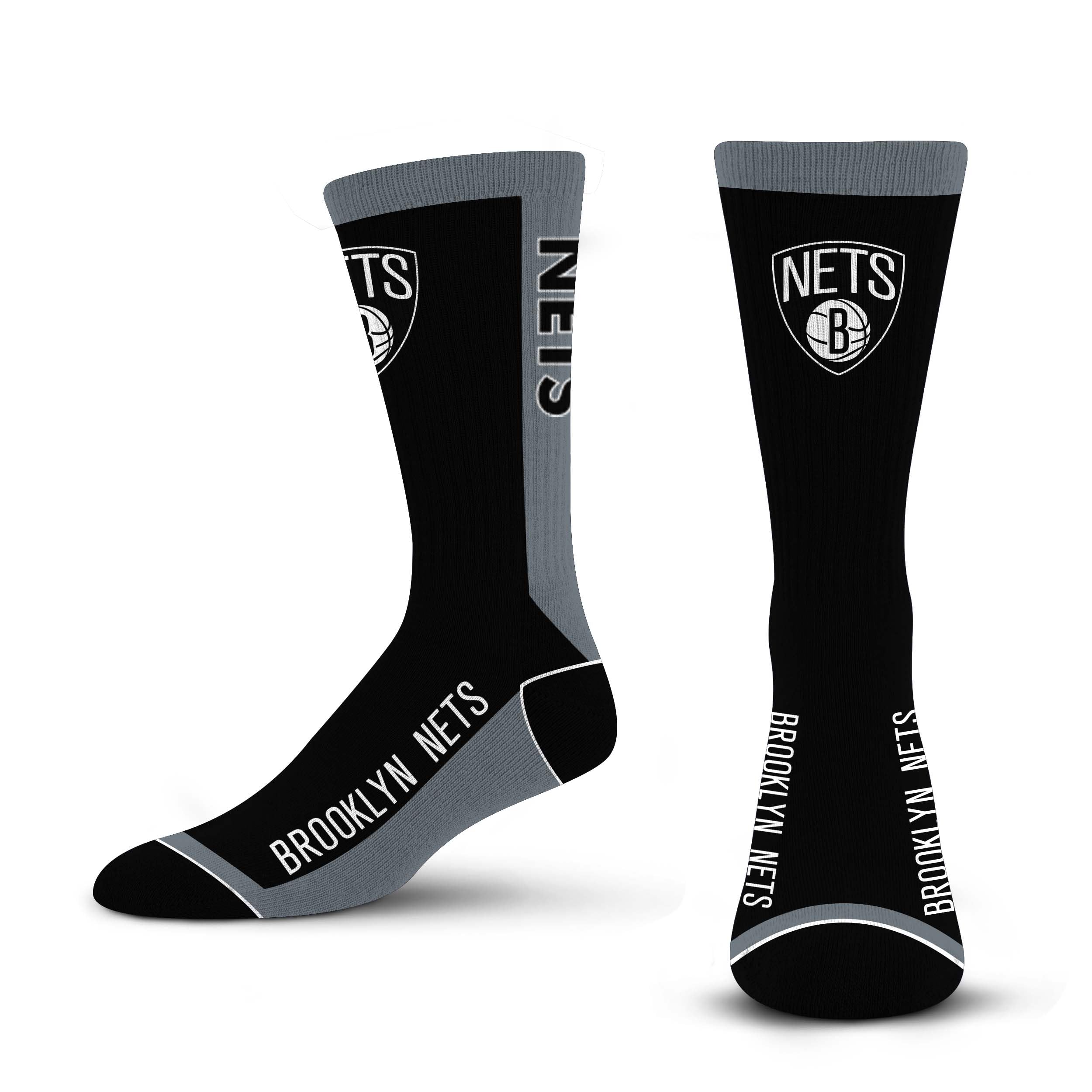 For Bare Feet NBA BROOKLYN NETS MVP Crew Sock Team Color Large - Sports Gifts, Sports Memorabilia, Sports Collectibles, Fan Shop