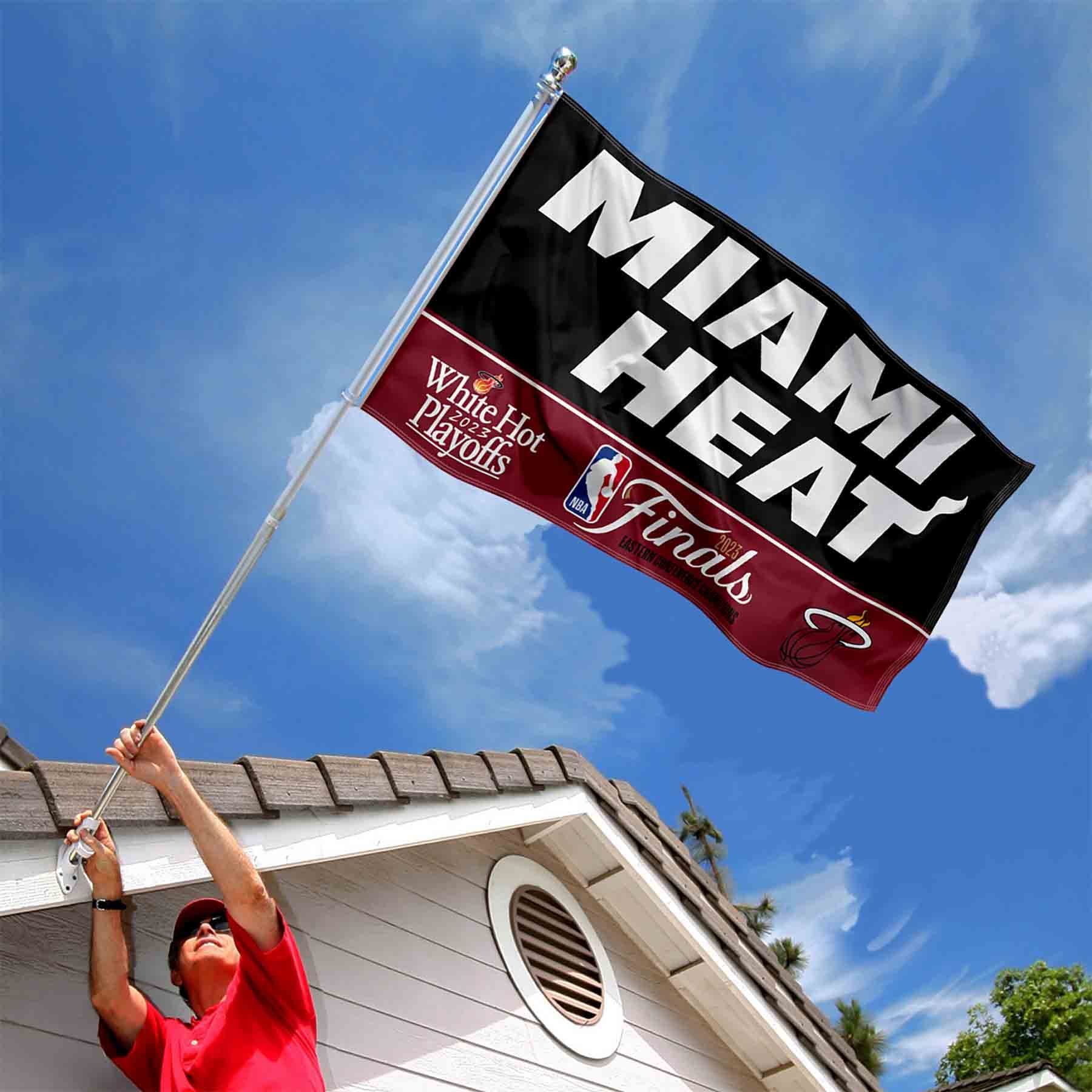 WinCraft Miami Heat 2023 Finals Bound Banner Flag - Sports Collectibles, Sports Memorabilia, Sports Fan Shop, Sports Gifts