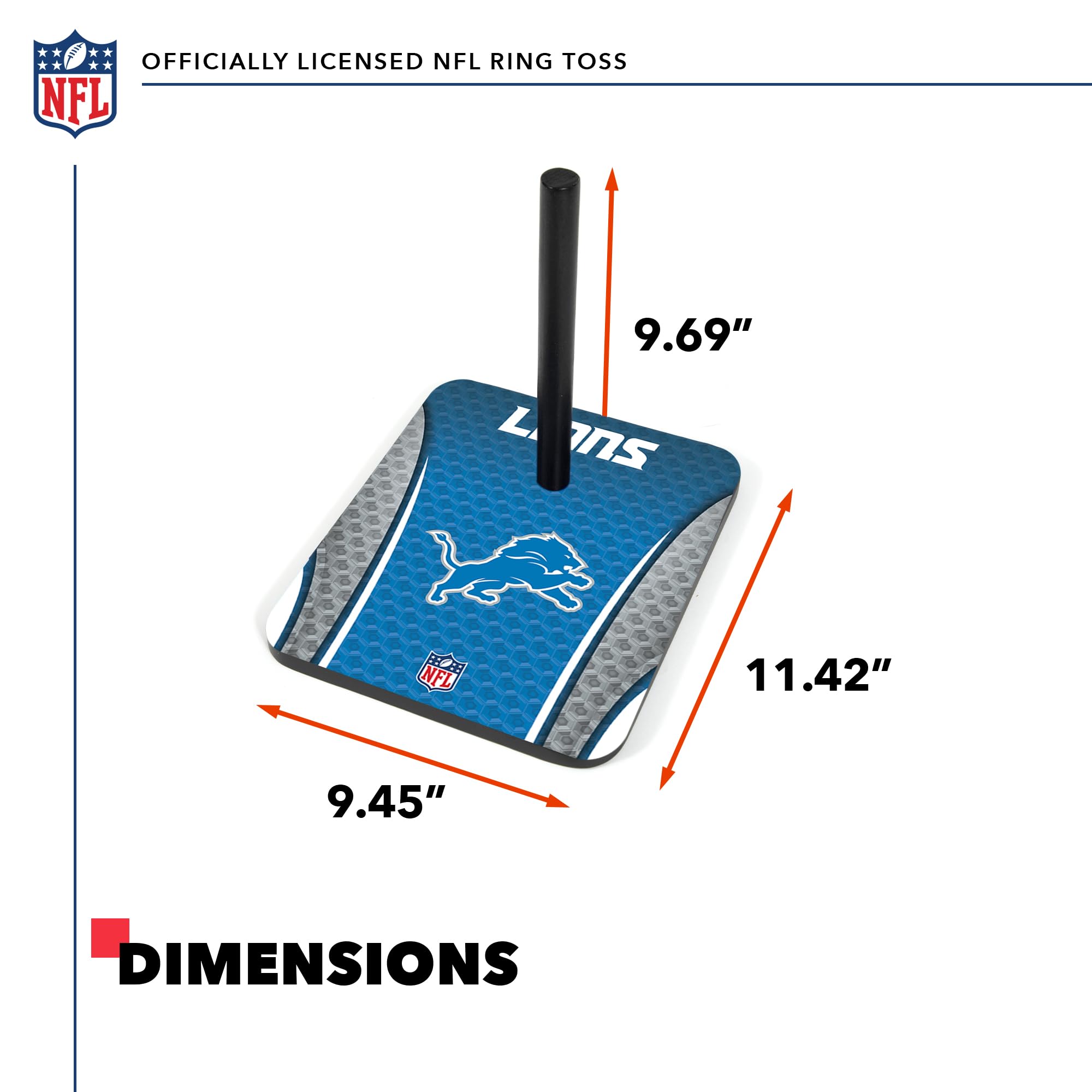 Wild Sports NFL Quoits Set with Direct Print HD Team Graphics – Tailgate Ring Toss Game – Great Gift for Any Football Fan! Ring Toss Family Outdoor Games for The Beach, BBQ, or Tailgate Party - Sports Collectibles, Sports Memorabilia, Sports Fan Shop, Sports Gifts