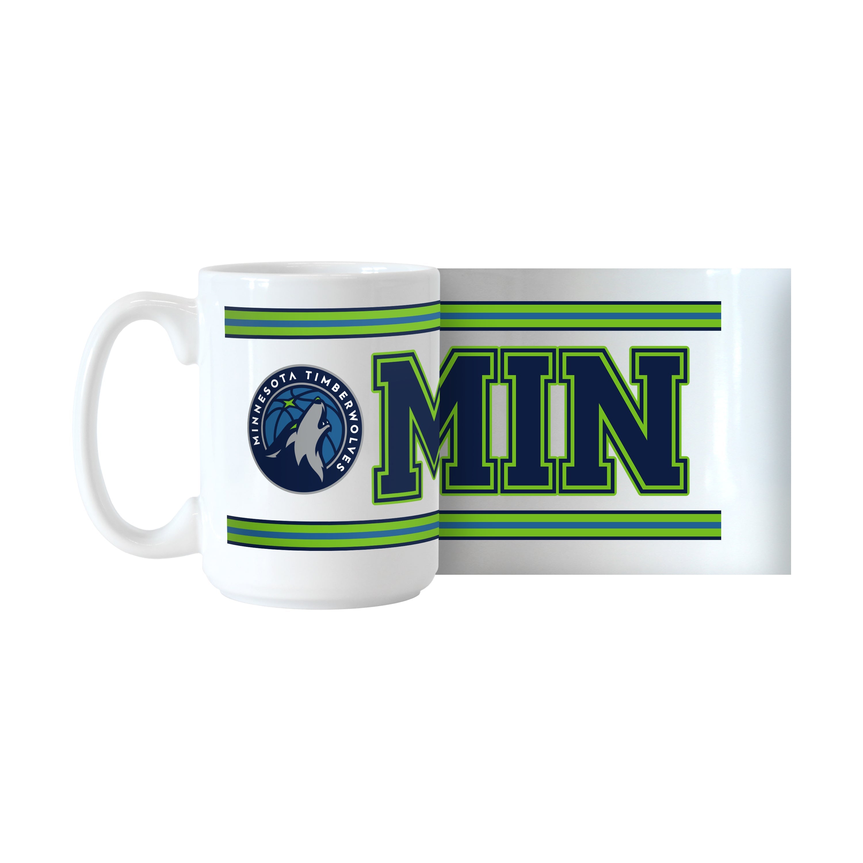 Minnesota Timberwolves 15oz Overtime Stripe Sublimated Mug - Sports Gifts, Sports Memorabilia, Sports Collectibles, Fan Shop