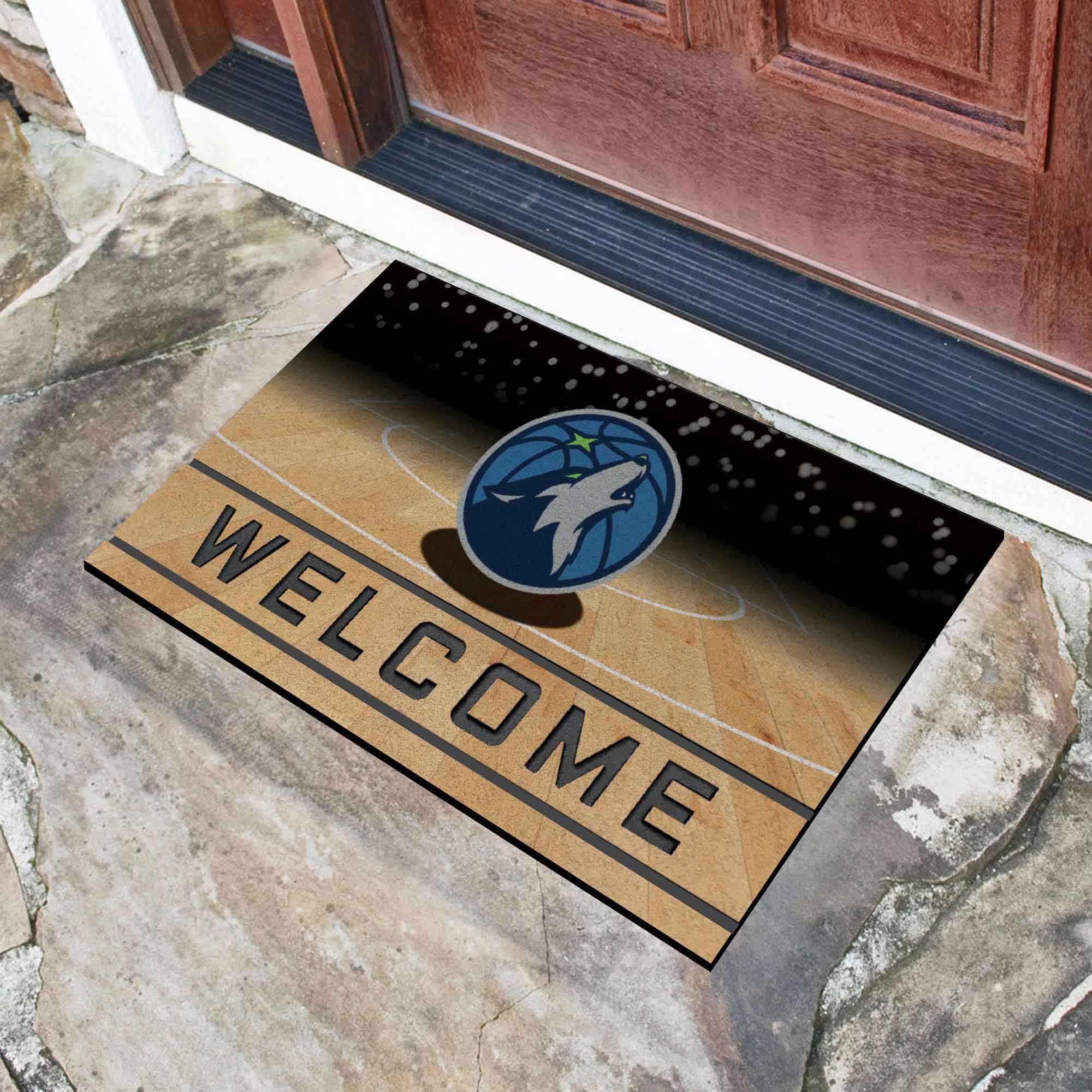 NBA - Minnesota Timberwolves Crumb Rubber Door Mat - Sports Gifts, Sports Memorabilia, Sports Collectibles, Fan Shop