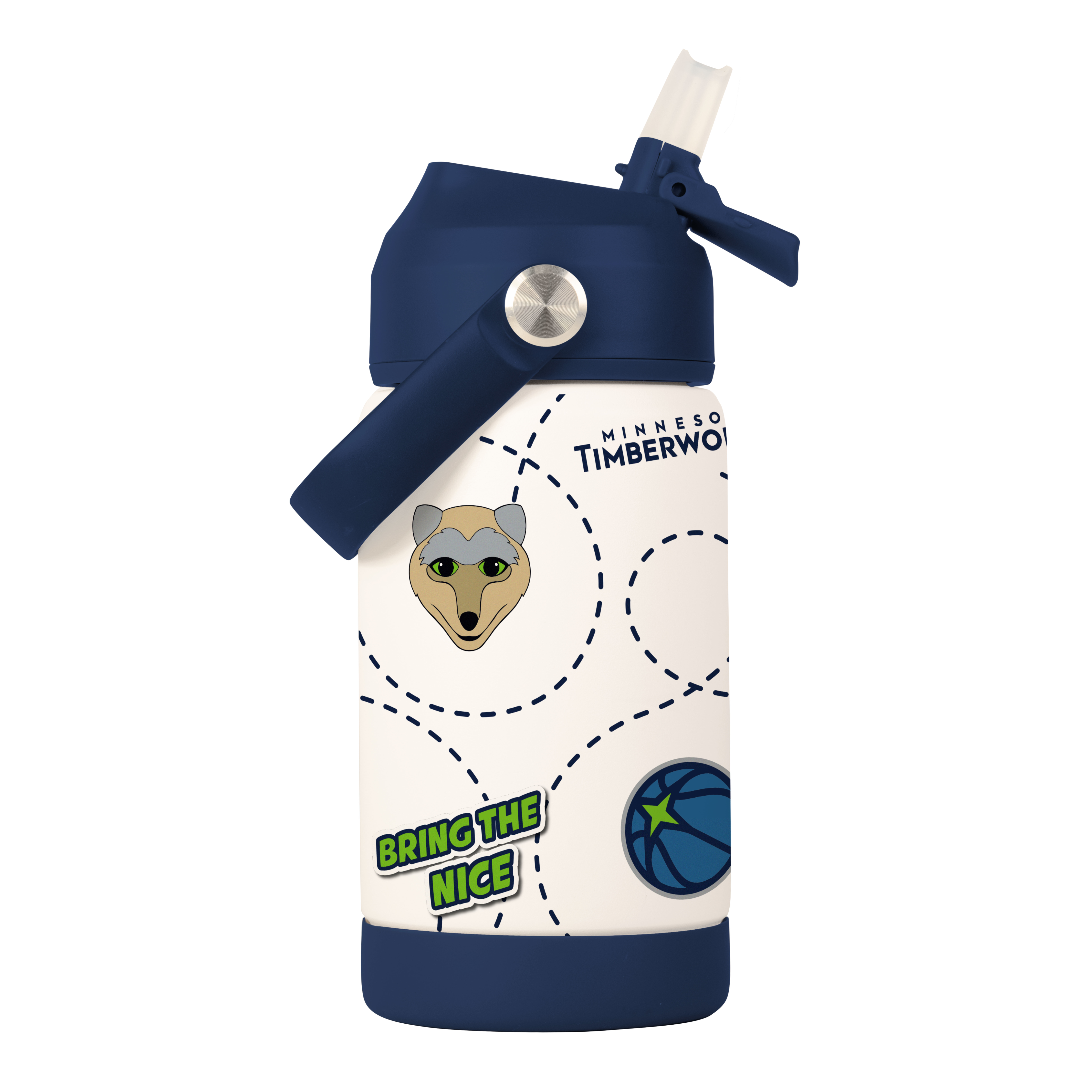 Minnesota Timberwolves 12oz Mascot SS Kids Bottle - Sports Gifts, Sports Memorabilia, Sports Collectibles, Fan Shop