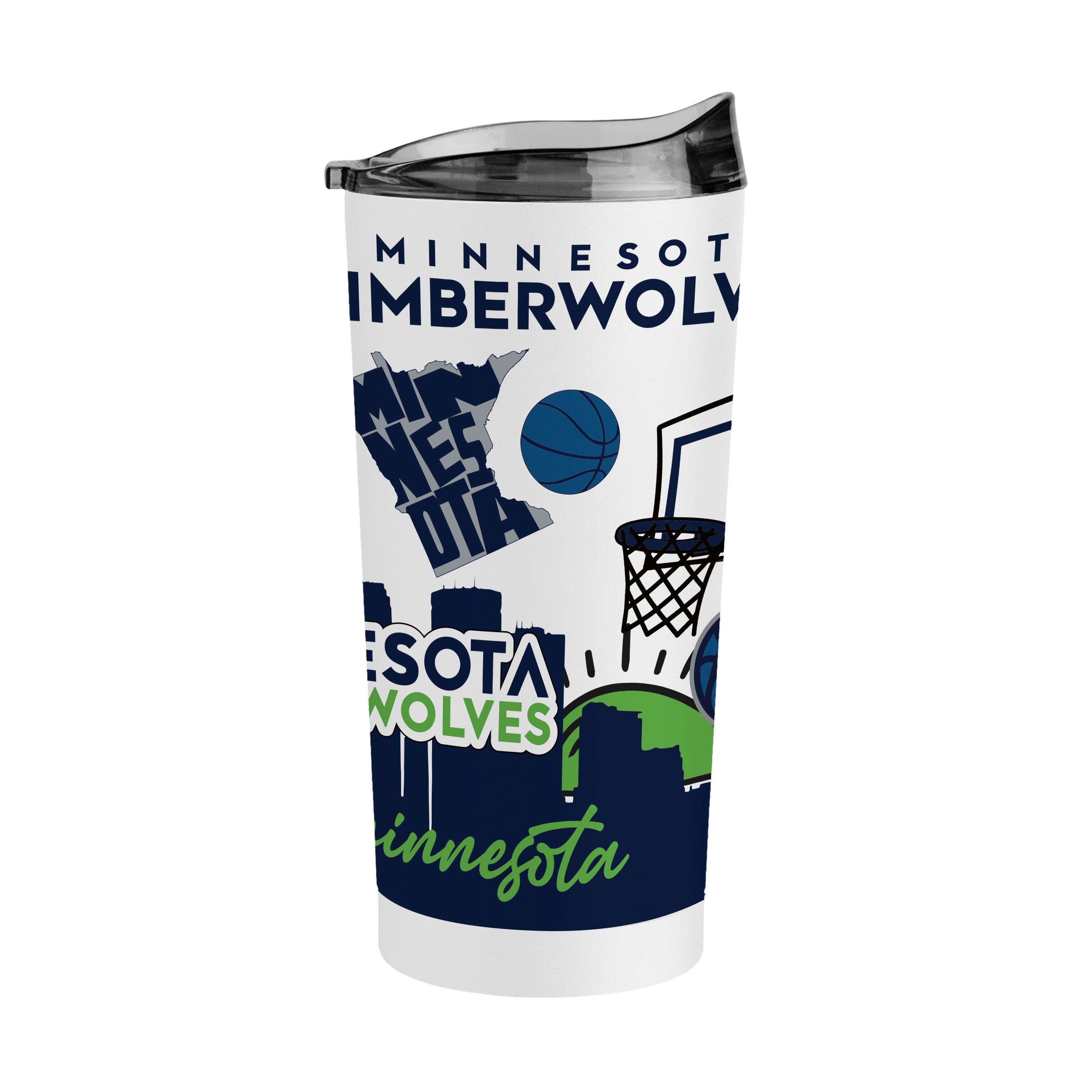 Minnesota Timberwolves 20oz Native Powder Coat Tumbler - Sports Gifts, Sports Memorabilia, Sports Collectibles, Fan Shop