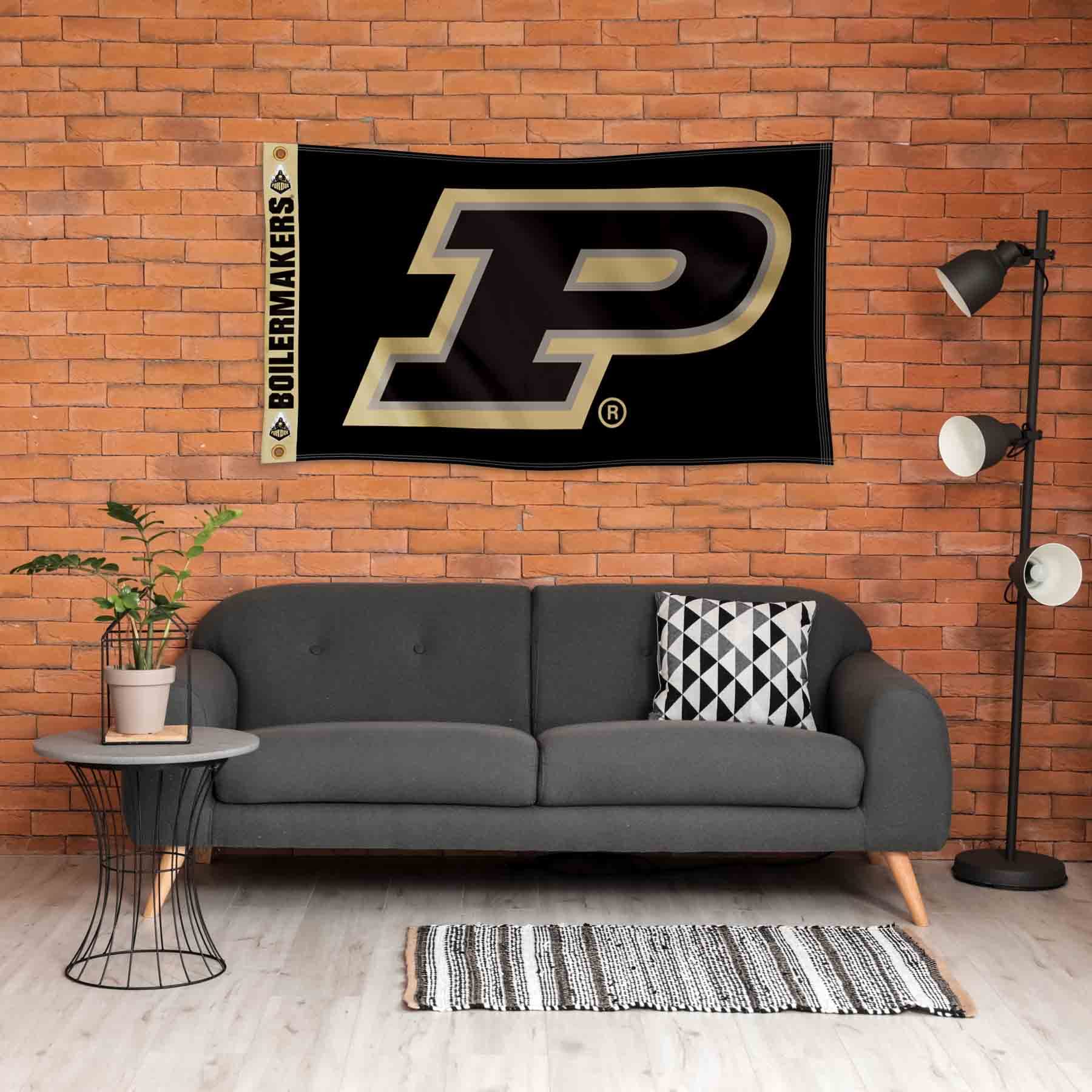 College Flags & Banners Co. Purdue Boilermakers Printed Header 3x5 Foot Banner Flag - Sports Collectibles, Sports Memorabilia, Sports Fan Shop, Sports Gifts