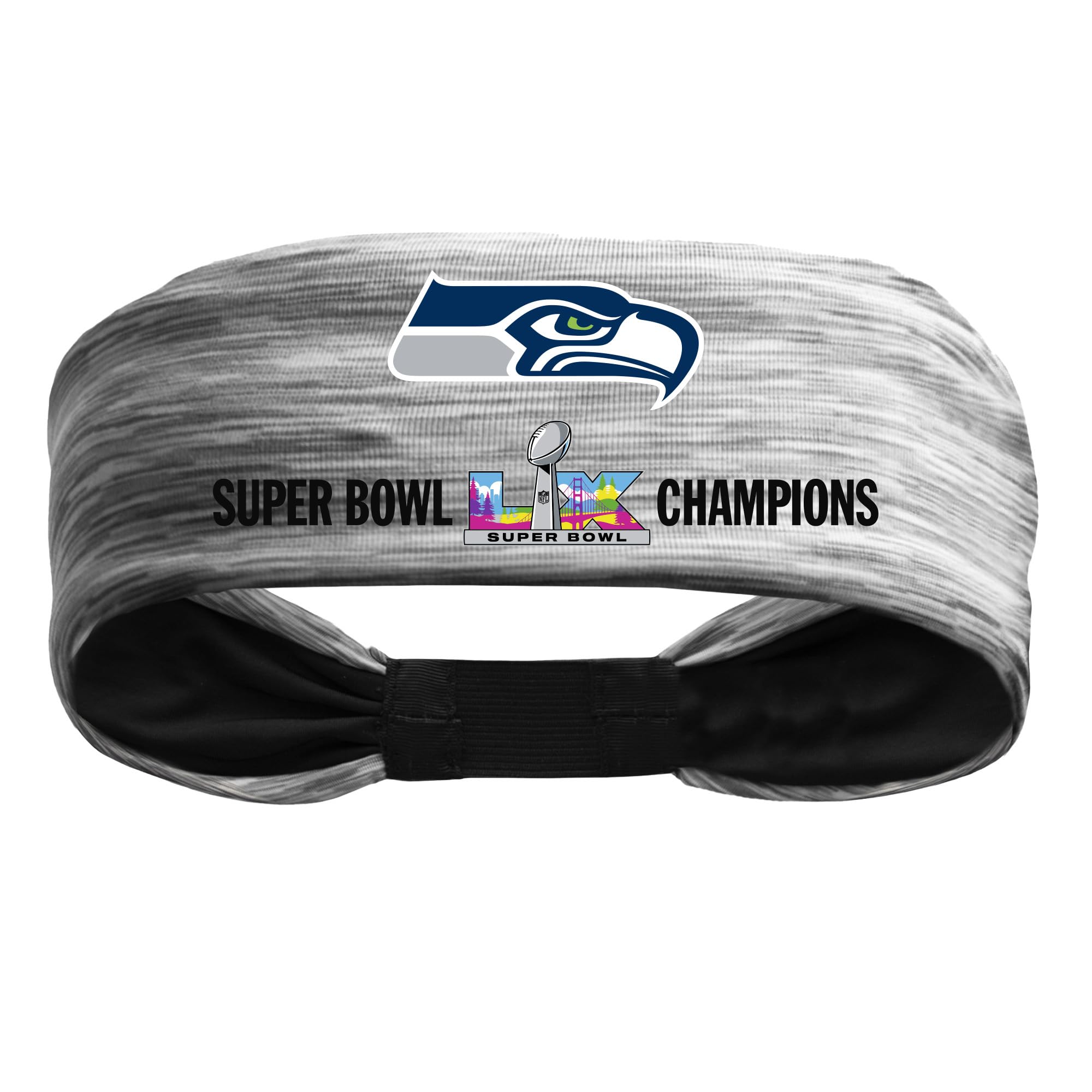 Littlearth NFL Super Bowl LX Champion Seattle Seahawks-Tigerspace Headband - Sports Gifts, Sports Memorabilia, Sports Collectibles, Fan Shop