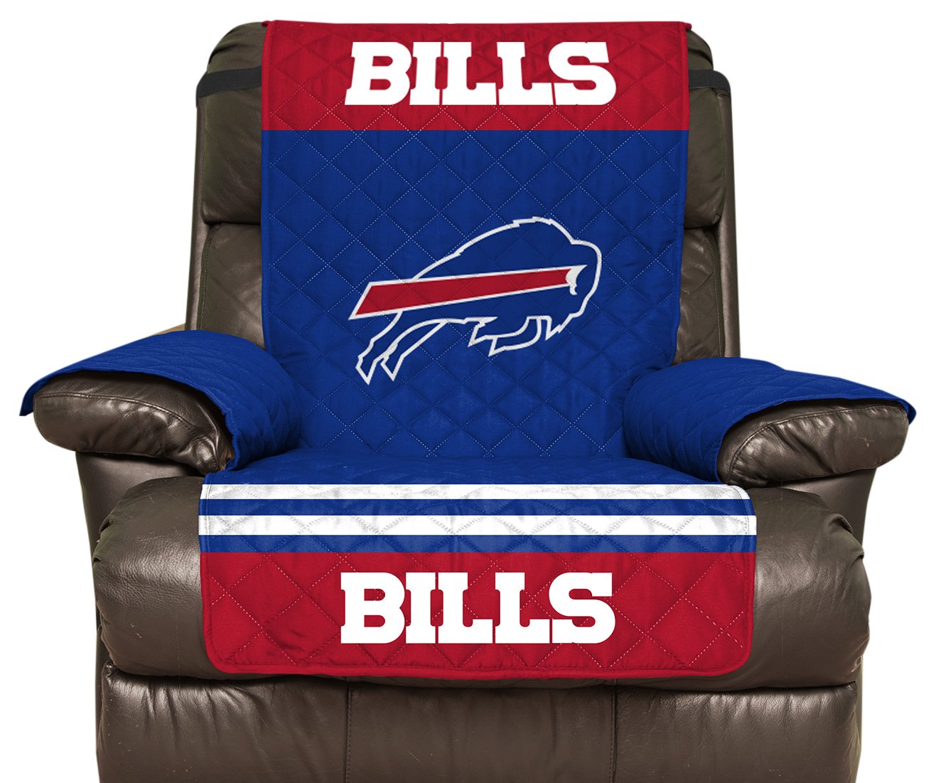 Pegasus Sports NFL Buffalo Bills Furniture Protector with Elastic Straps, Recliner, Royal Blue - Sports Gifts, Sports Memorabilia, Sports Collectibles, Fan Shop