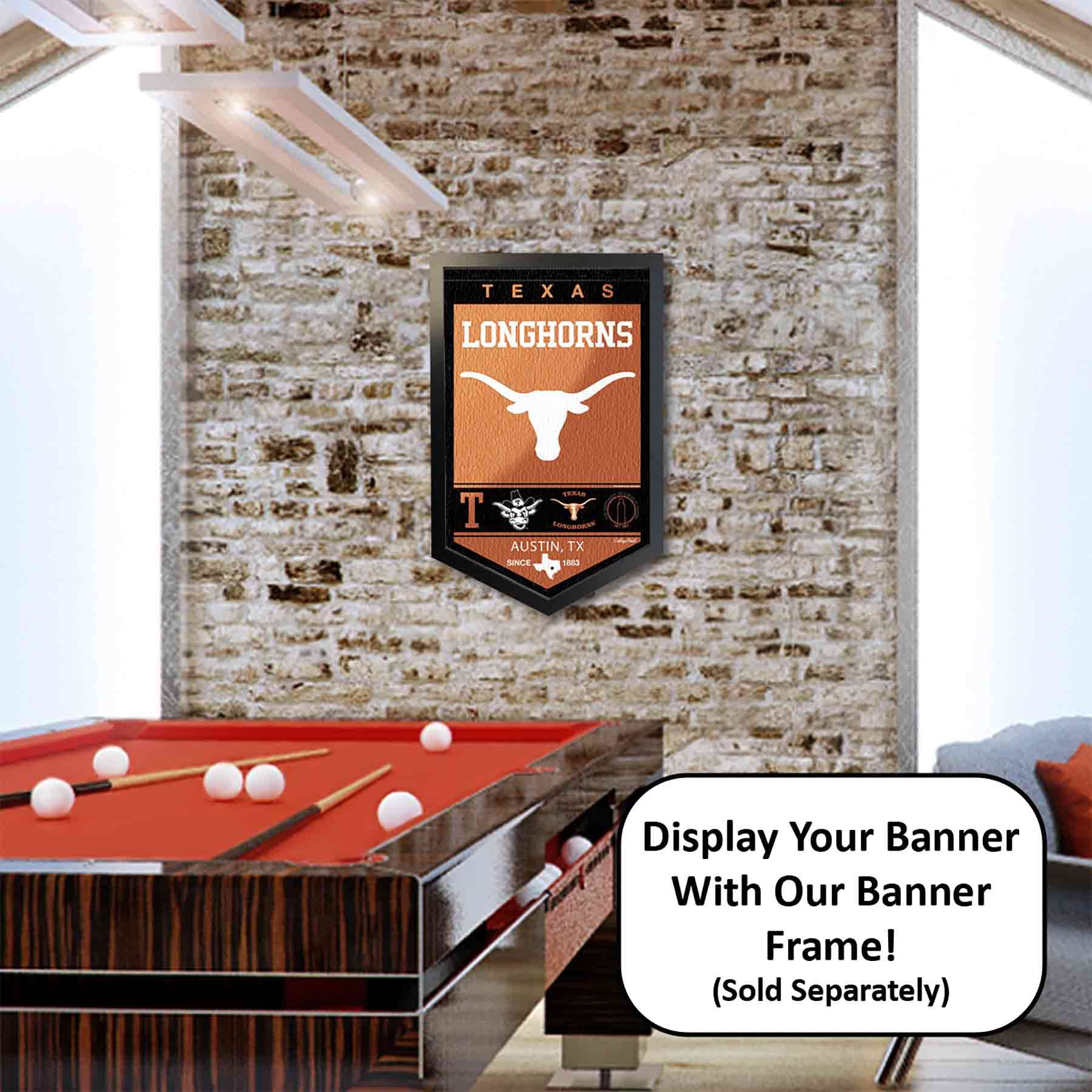 College Flags & Banners Co. Texas Longhorns Heritage History Banner Pennant - Sports Collectibles, Sports Memorabilia, Sports Fan Shop, Sports Gifts