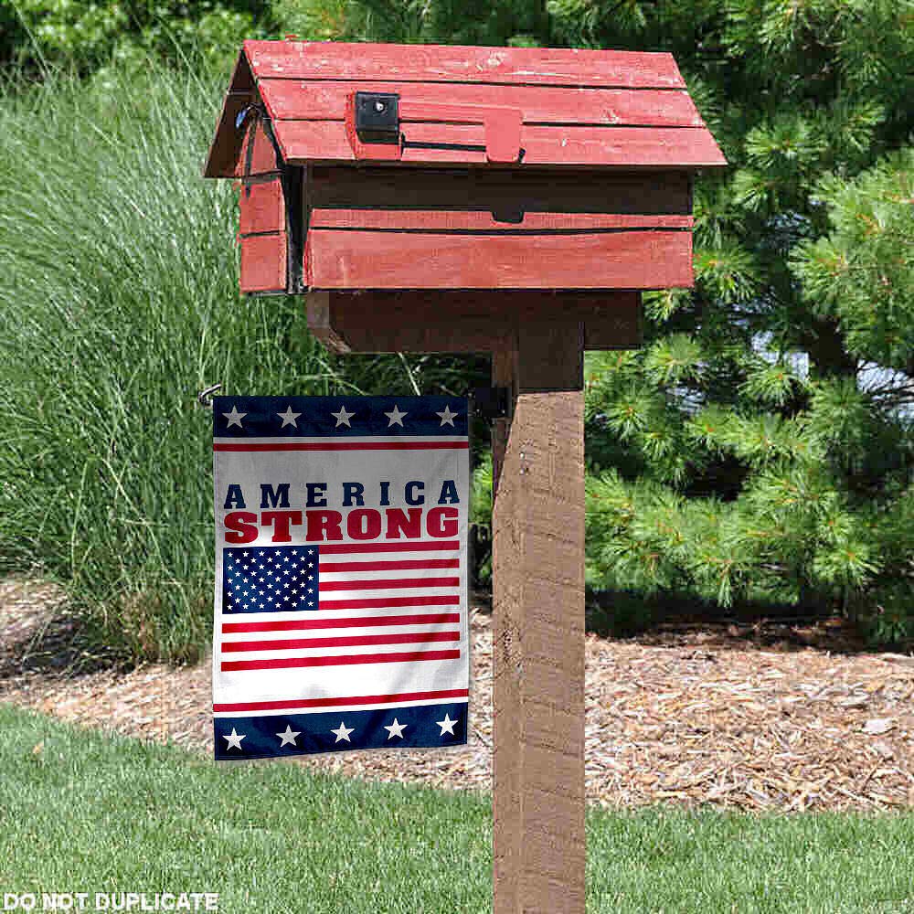 Sports Flags Pennants Company America Strong USA Garden Flag - Sports Collectibles, Sports Memorabilia, Sports Fan Shop, Sports Gifts