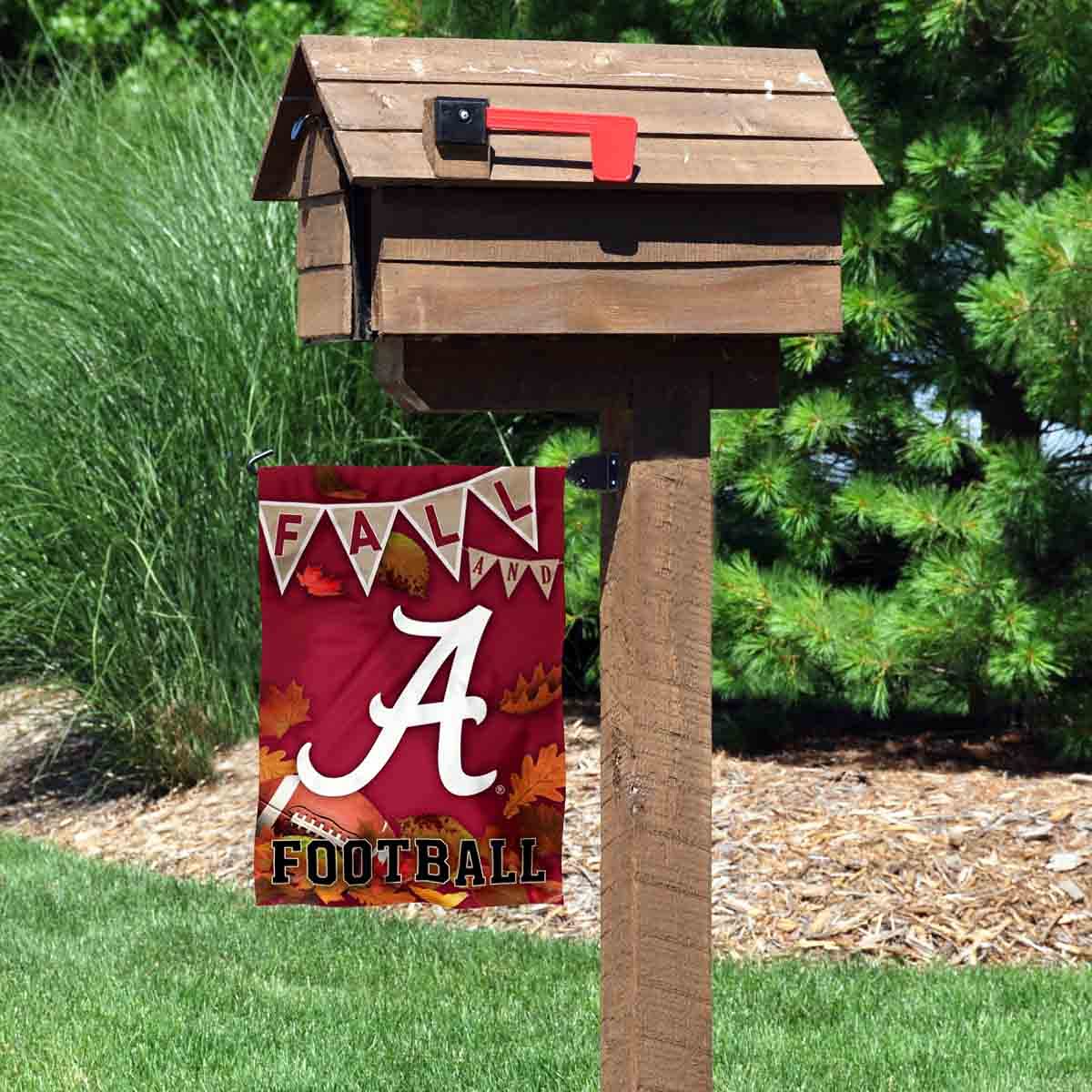 College Flags & Banners Co. Alabama Crimson Tide Fall Leaves Football Season Garden Yard Flag - Sports Collectibles, Sports Memorabilia, Sports Fan Shop, Sports Gifts