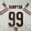 Autographed/Signed Dan Hampton HOF 2002 Chicago White Football Jersey JSA COA