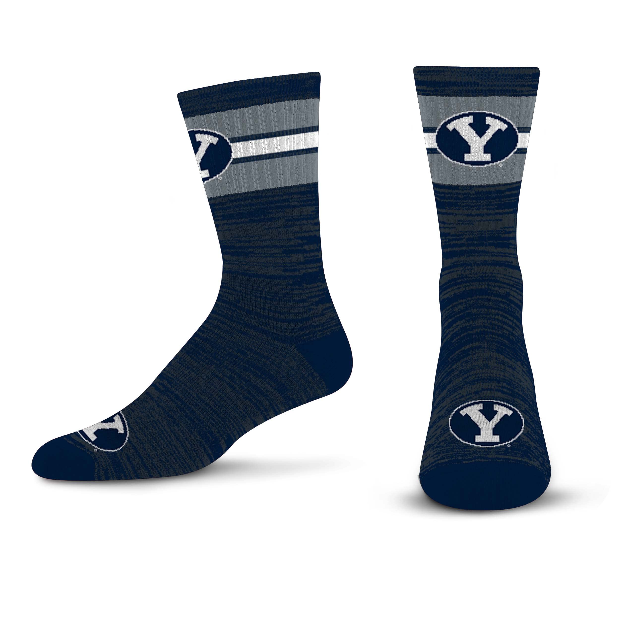 For Bare Feet Men's NCAA BYU Cougars First String Crew Sock Team Color Large - Sports Gifts, Sports Memorabilia, Sports Collectibles, Fan Shop