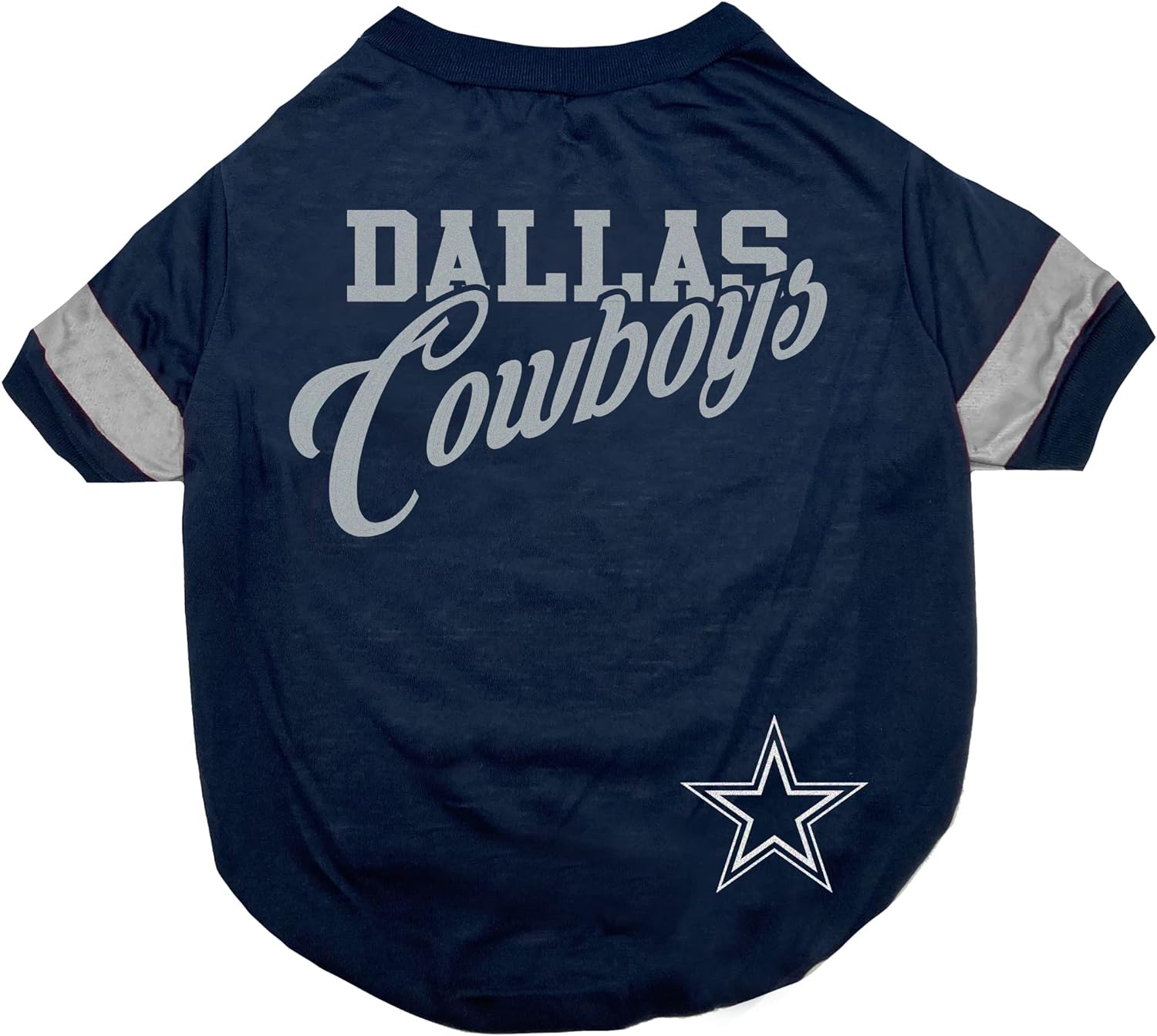Dallas Cowboys Stripe Tee Pets First - Sports Collectibles, Sports Memorabilia, Sports Fan Shop, Sports Gifts