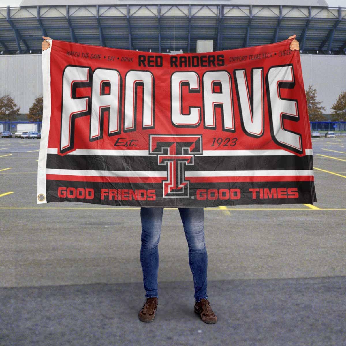 Texas Tech Red Raiders Fan Man Cave Banner Flag - Sports Collectibles, Sports Memorabilia, Sports Fan Shop, Sports Gifts