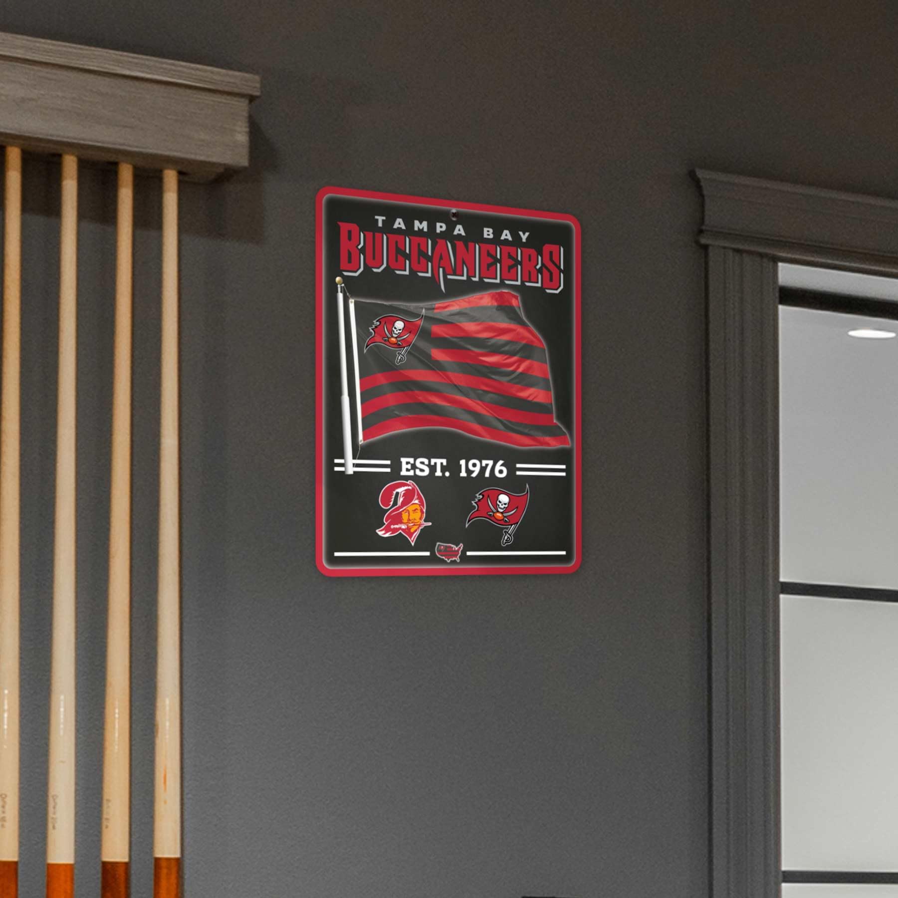 WinCraft Tampa Bay Buccaneers Americana Banner Flag Sign - Sports Collectibles, Sports Memorabilia, Sports Fan Shop, Sports Gifts