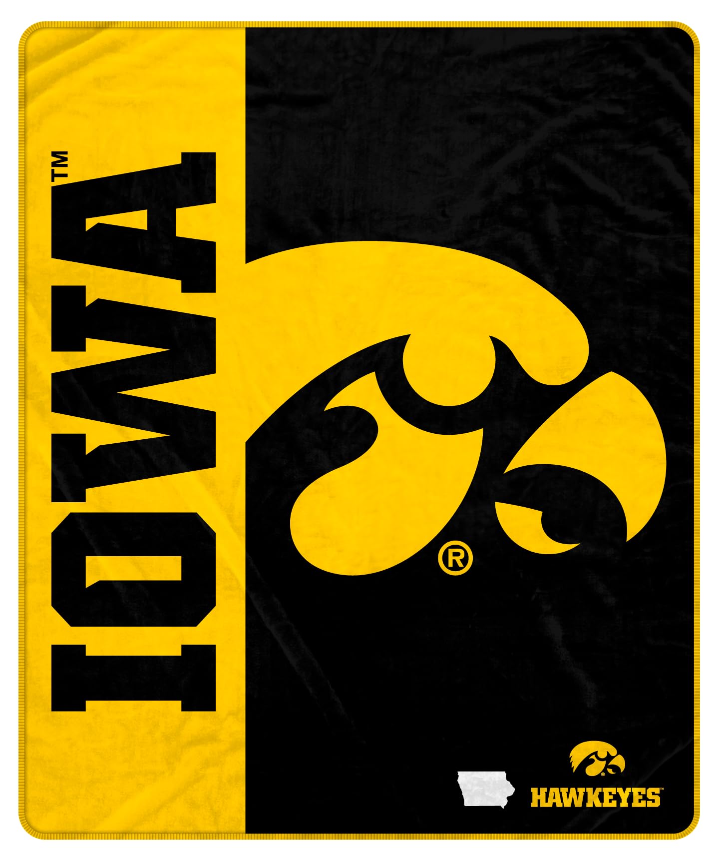 Proformance Home NCAA Iowa Hawkeyes Endzone Ultra Soft Tailgate Throw - Sports Gifts, Sports Memorabilia, Sports Collectibles, Fan Shop