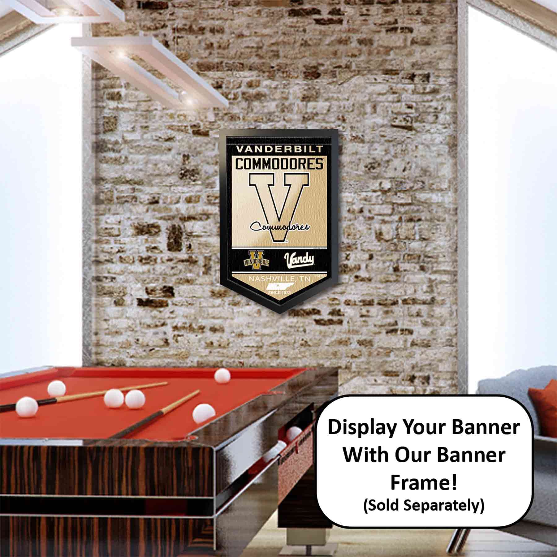 College Flags & Banners Co. Vanderbilt Commodores Heritage History Banner Pennant - Sports Collectibles, Sports Memorabilia, Sports Fan Shop, Sports Gifts