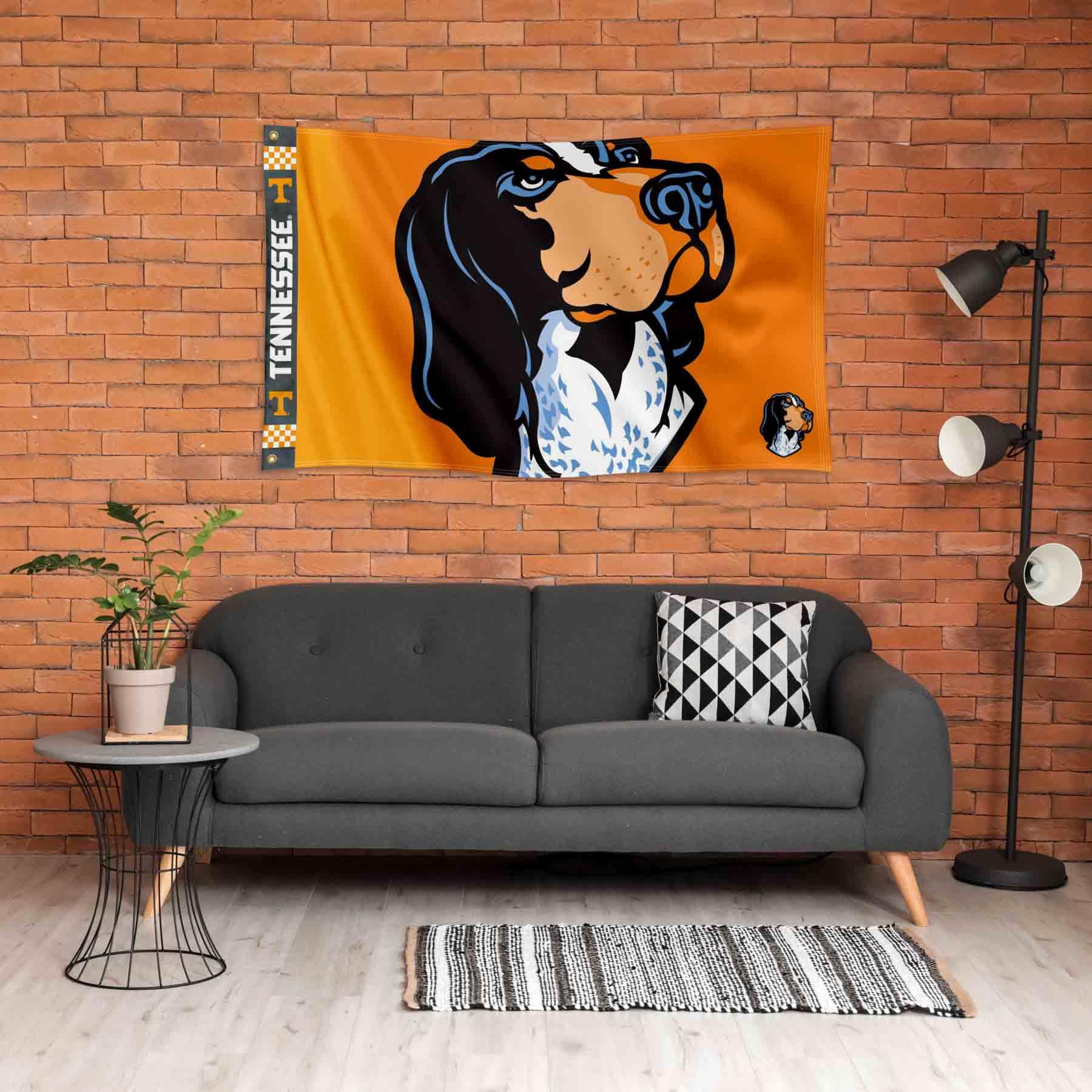 College Flags & Banners Co. Tennessee Volunteers Bold Smokey Logo Premium Flag - Sports Collectibles, Sports Memorabilia, Sports Fan Shop, Sports Gifts