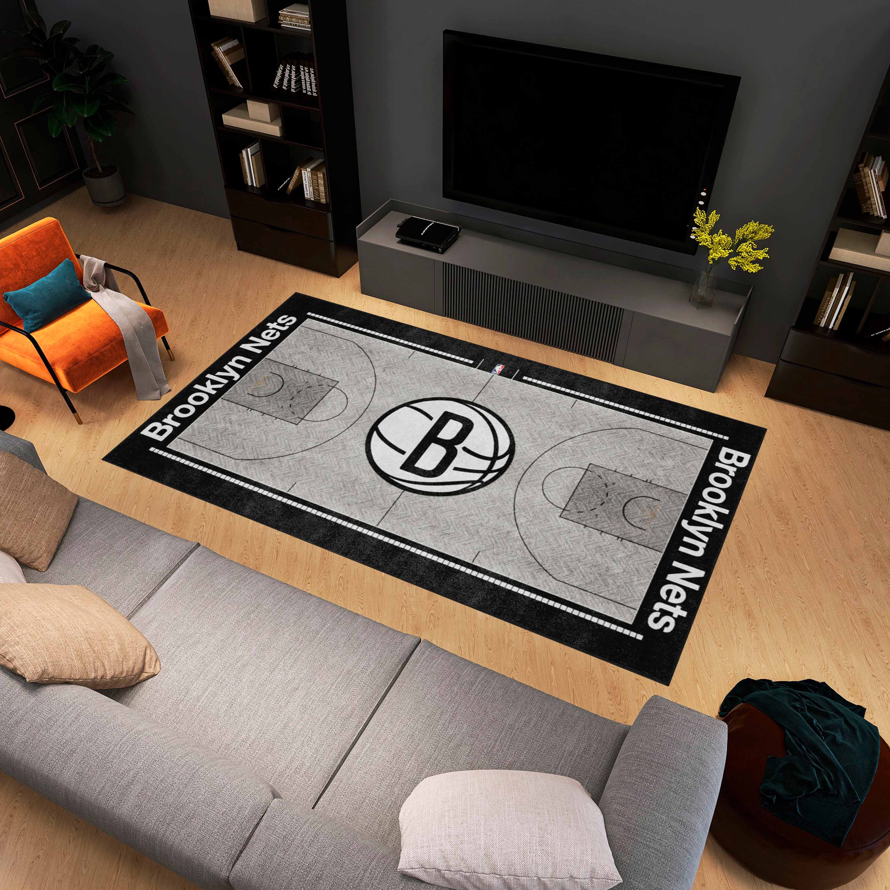 NBA - Brooklyn Nets RUG6X10 - Sports Gifts, Sports Memorabilia, Sports Collectibles, Fan Shop