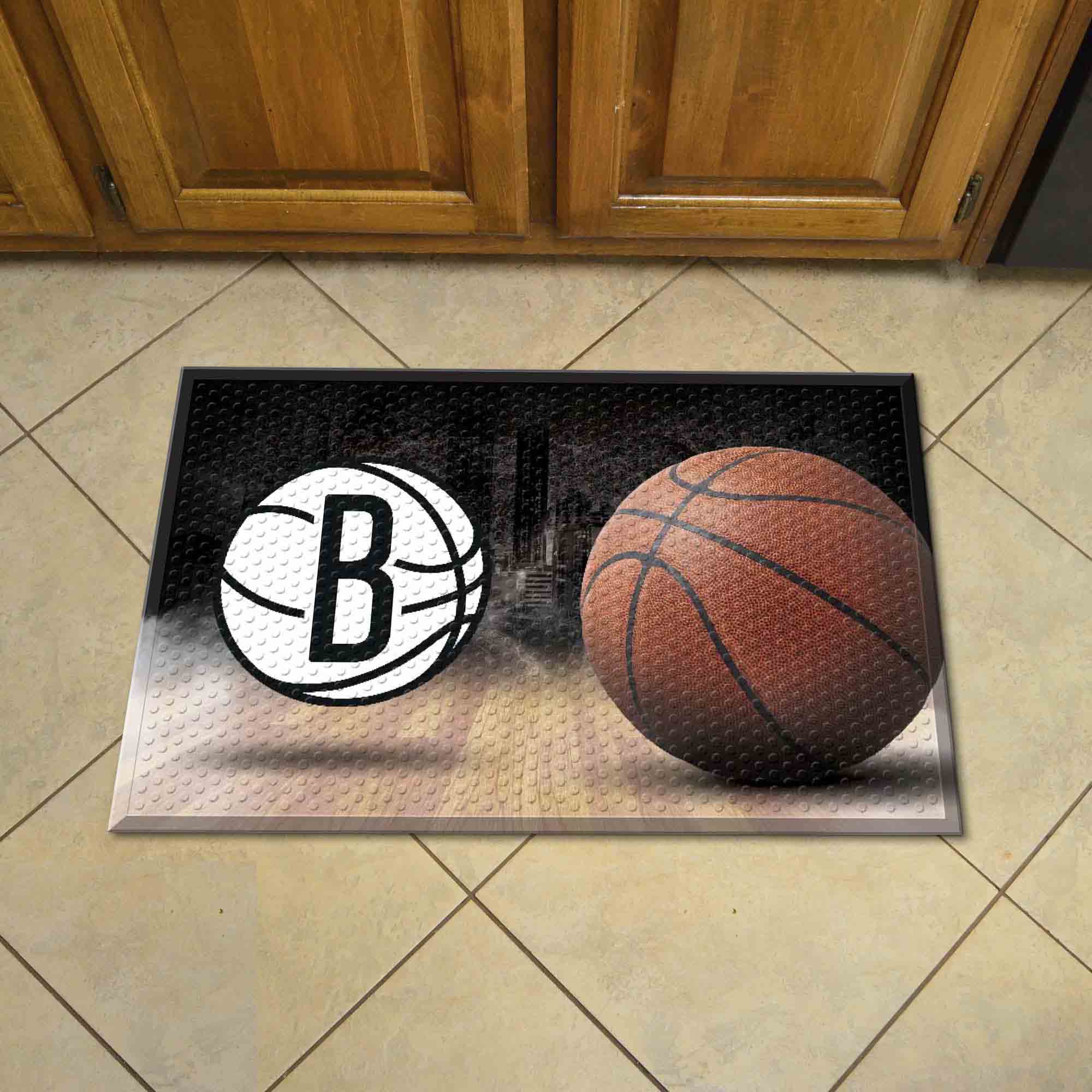 NBA - Brooklyn Nets Scraper Mat - Sports Gifts, Sports Memorabilia, Sports Collectibles, Fan Shop