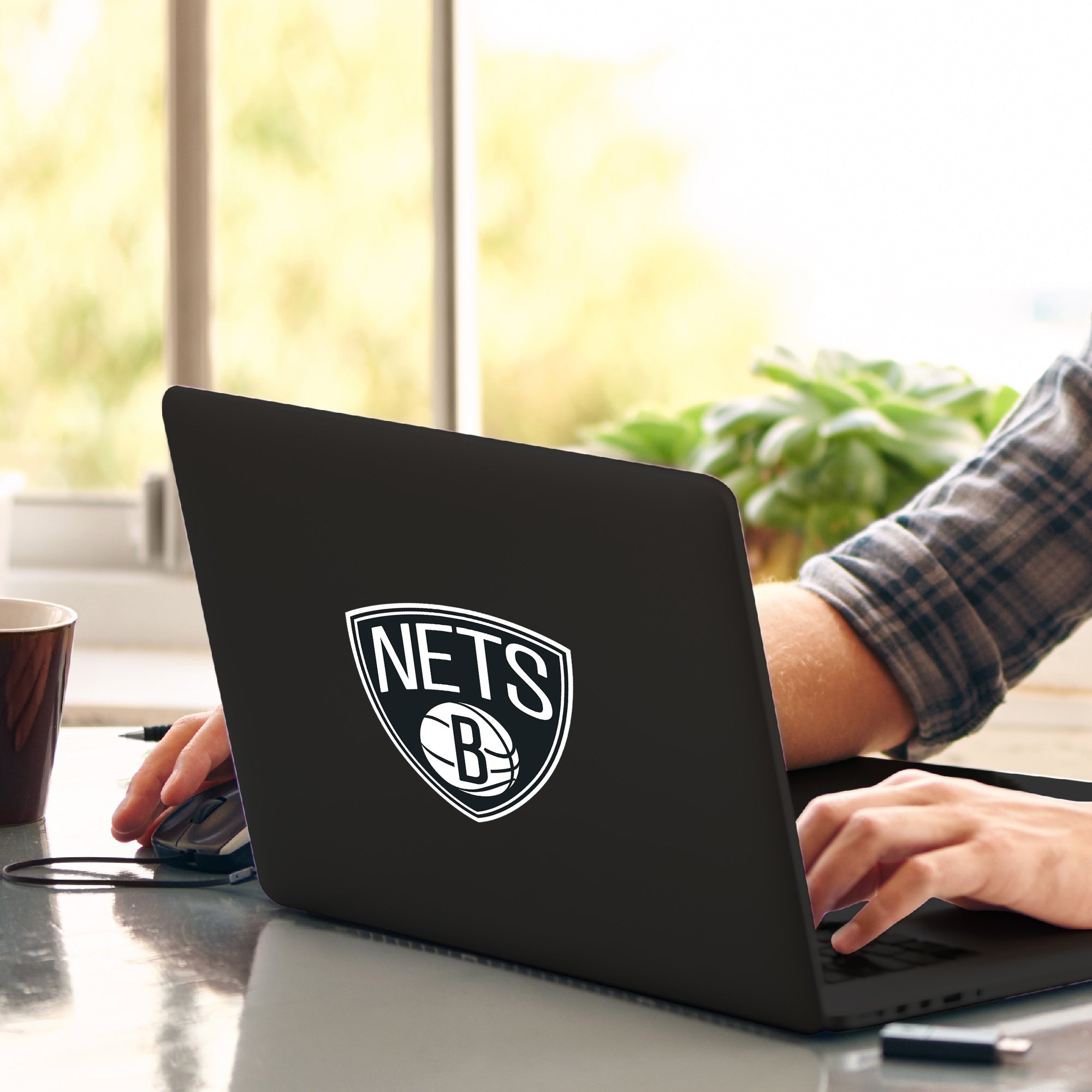 NBA - Brooklyn Nets Matte Decal - Sports Gifts, Sports Memorabilia, Sports Collectibles, Fan Shop