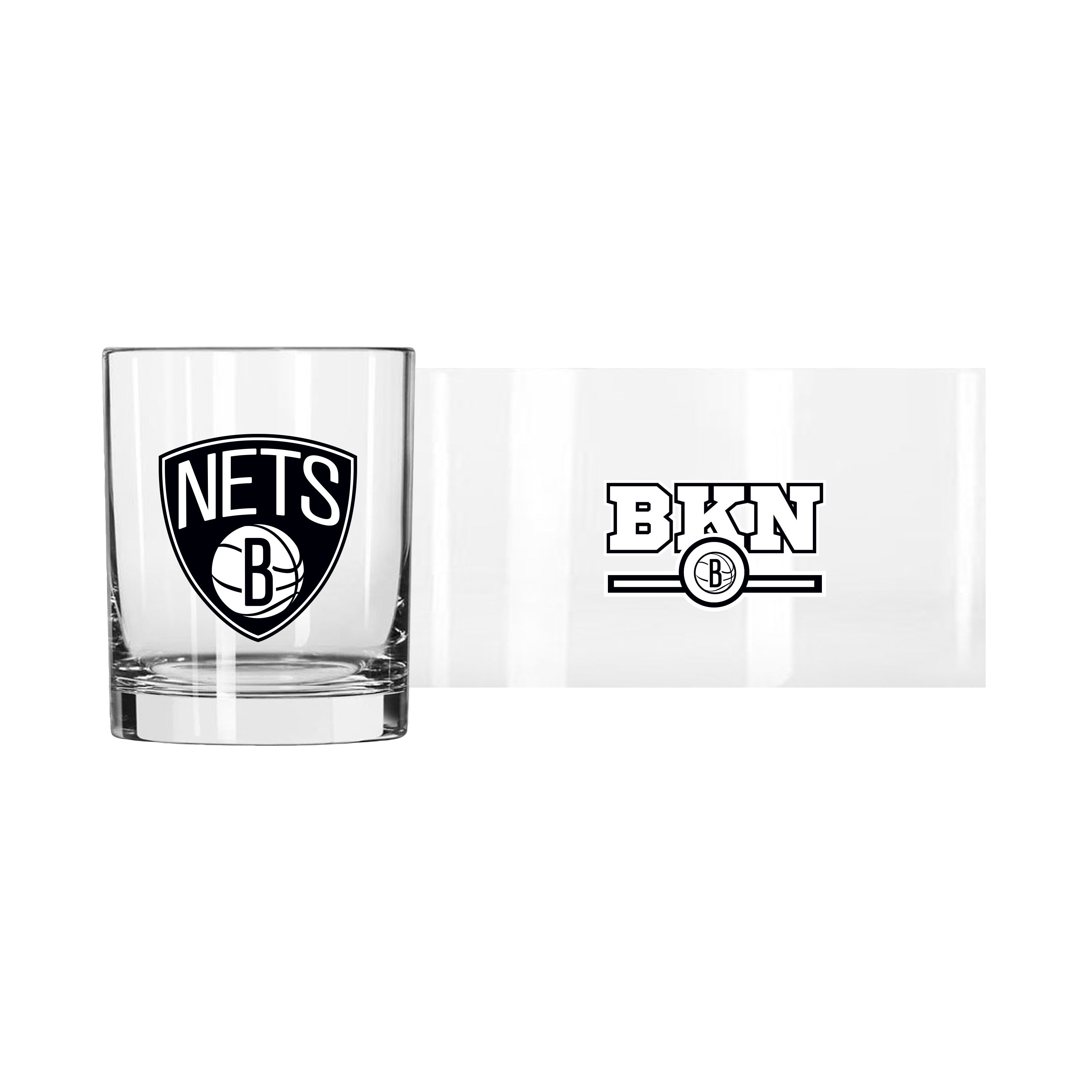 Brooklyn Nets 14oz Letterman Rocks Glass - Sports Gifts, Sports Memorabilia, Sports Collectibles, Fan Shop