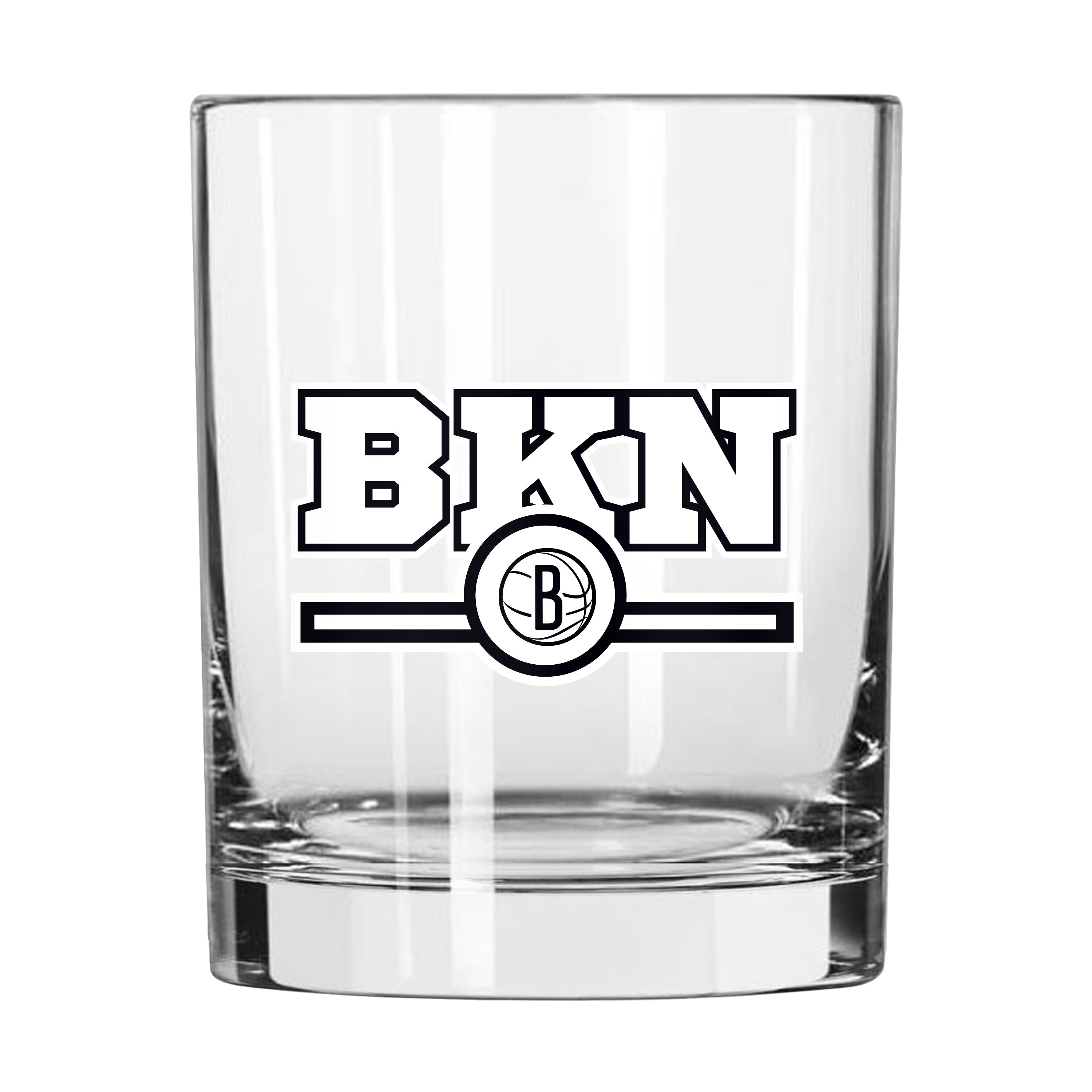 Brooklyn Nets 14oz Letterman Rocks Glass