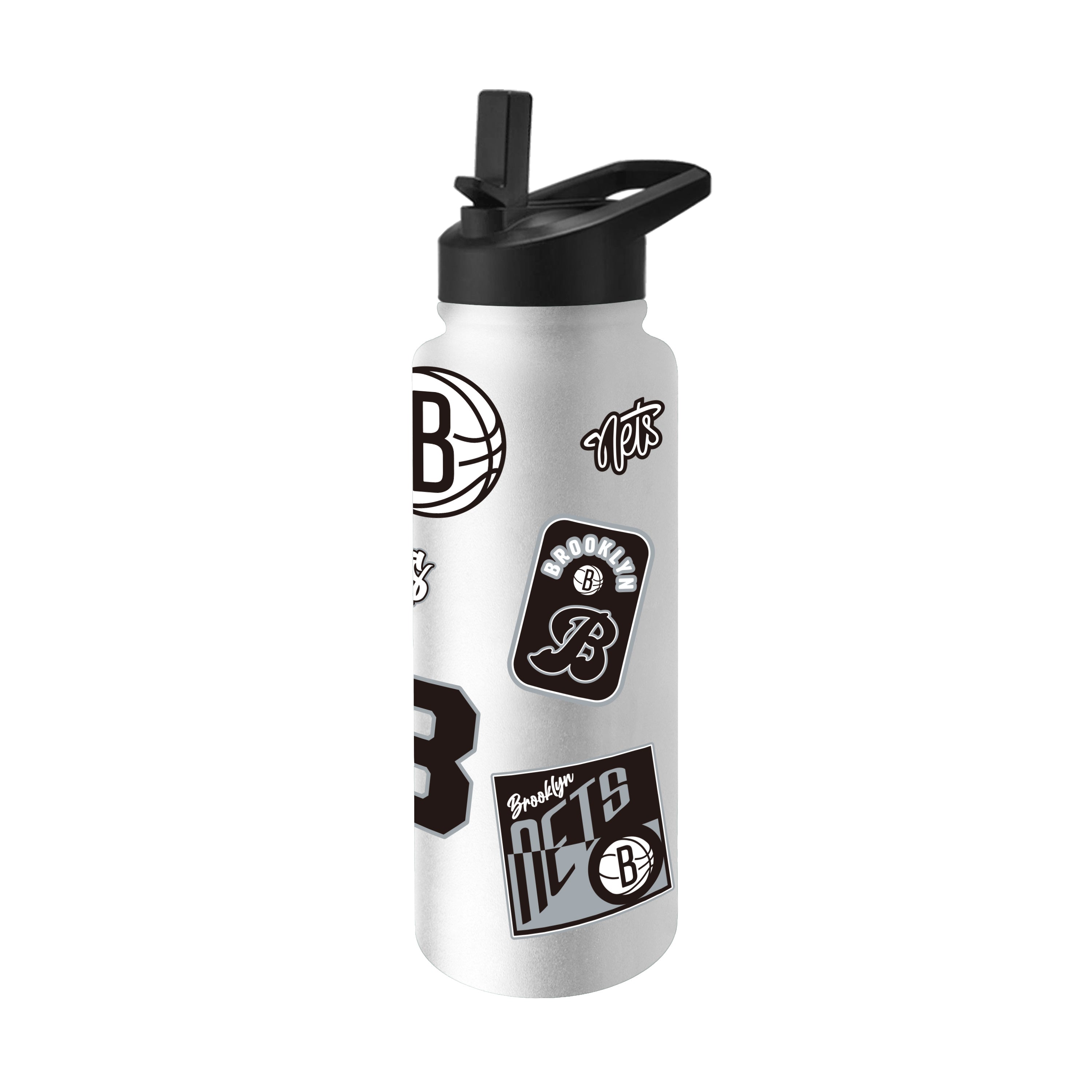 Brooklyn Nets 34oz White Dreamweave Quencher Bottle - Sports Gifts, Sports Memorabilia, Sports Collectibles, Fan Shop
