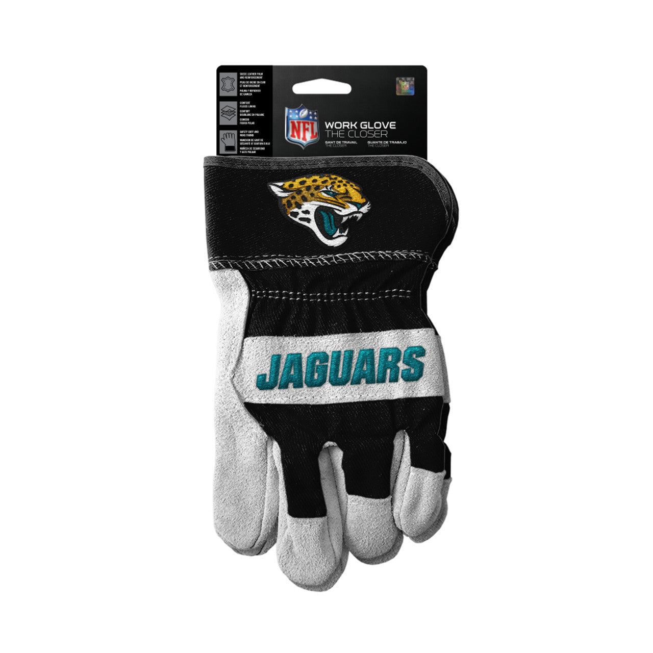 Jacksonville Jaguars Gloves Work Style The Closer Design - Sports Collectibles, Sports Memorabilia, Sports Fan Shop, Sports Gifts
