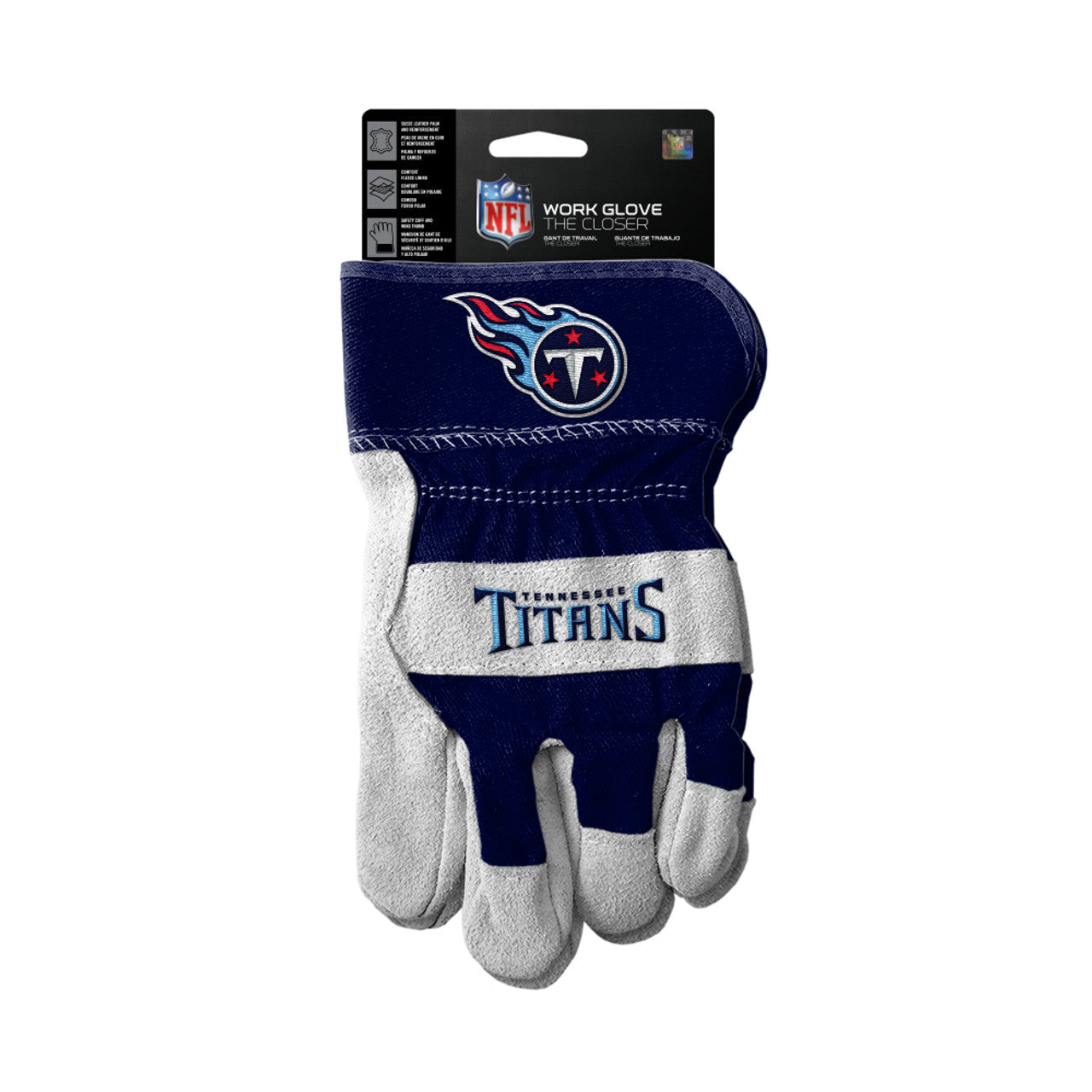 Tennessee Titans Gloves Work Style The Closer Design - Sports Collectibles, Sports Memorabilia, Sports Fan Shop, Sports Gifts