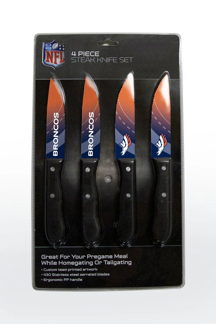 Denver Broncos Knife Set - Steak - 4 Pack (CDG) - 757 Sports Collectibles