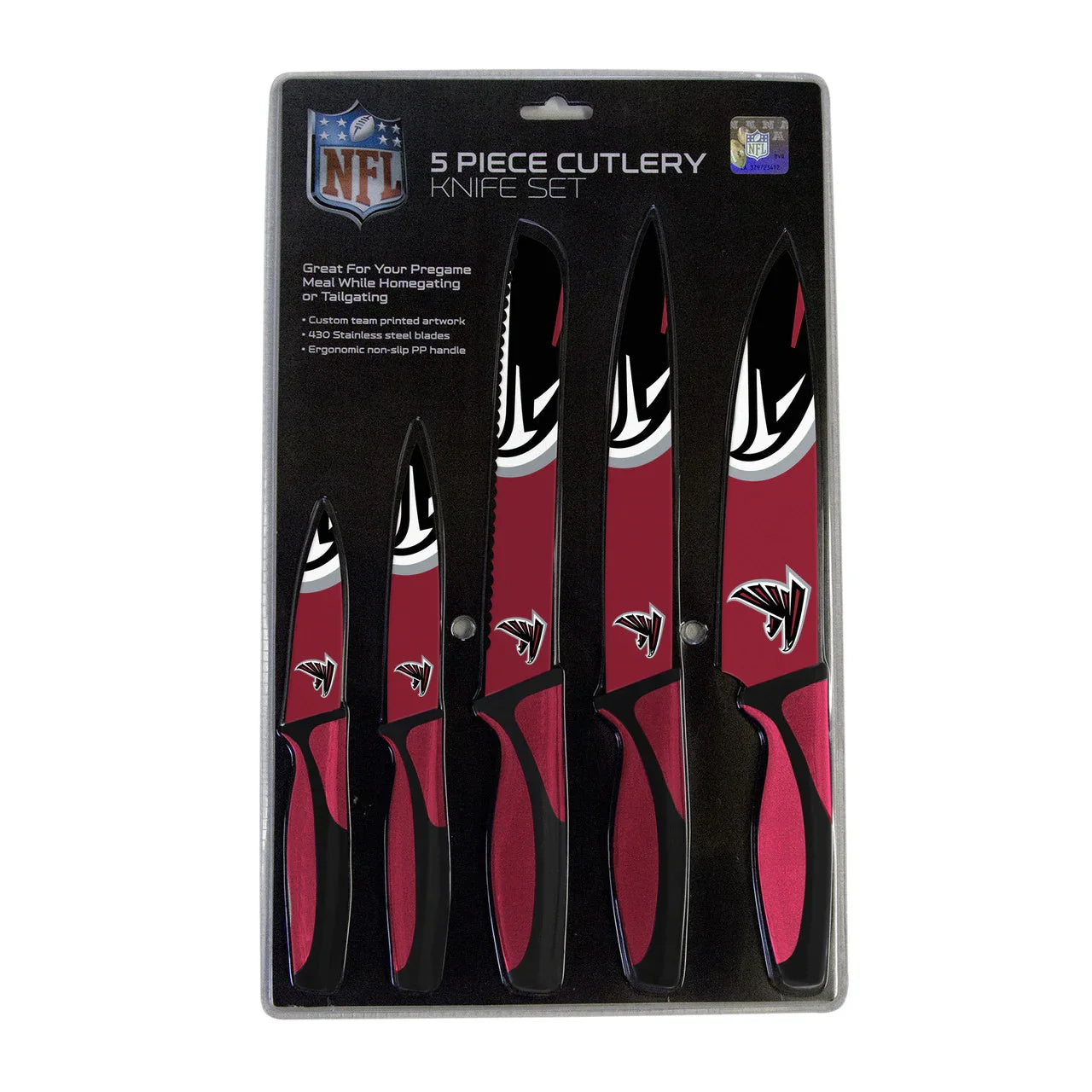 Atlanta Falcons Knife Set - Kitchen - 5 Pack (CDG) - 757 Sports Collectibles