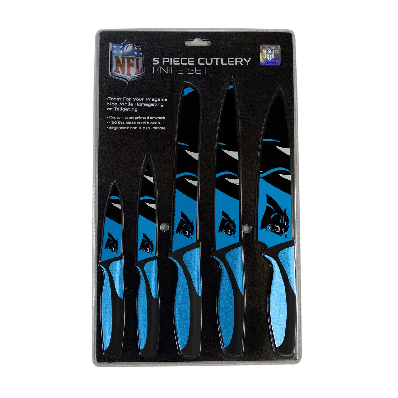 Carolina Panthers Knife Set - Kitchen - 5 Pack (CDG) - 757 Sports Collectibles