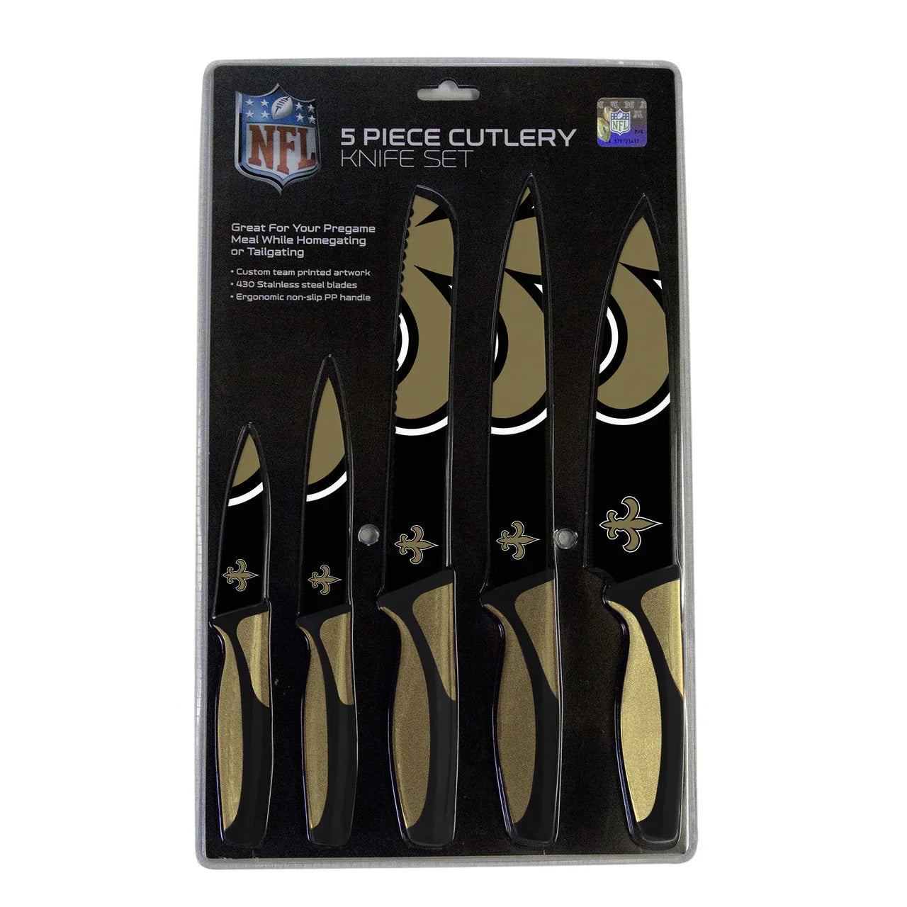 New Orleans Saints Knife Set - Kitchen - 5 Pack (CDG) - 757 Sports Collectibles