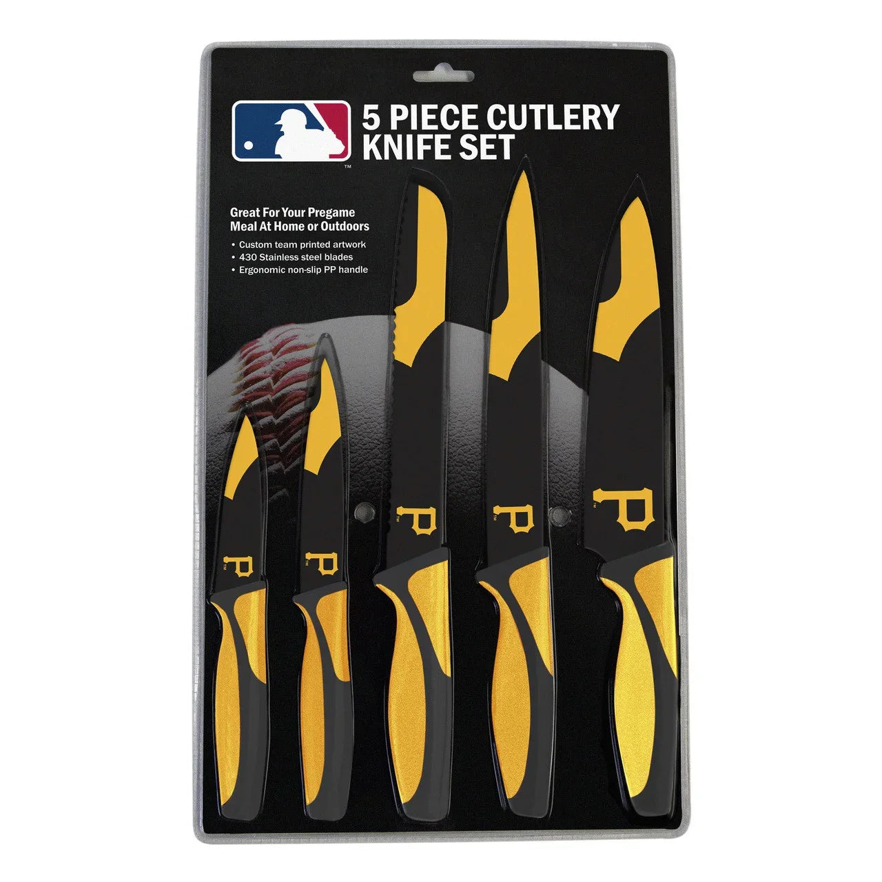 Pittsburgh Pirates Knife Set - Kitchen - 5 Pack (CDG) - 757 Sports Collectibles