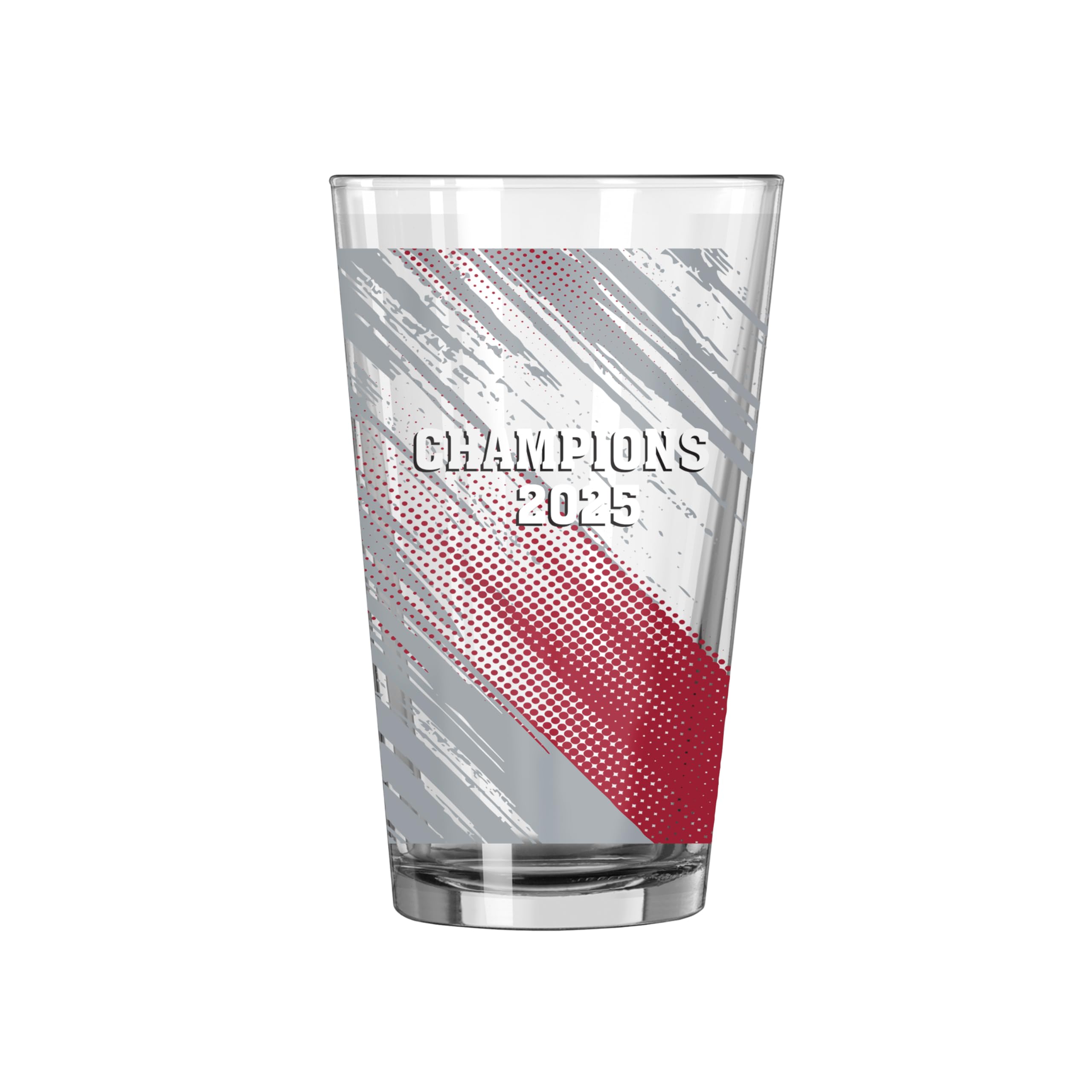 Logo Brands NCAA Indiana Hoosiers College Football Playoff 2026 National Champions 16 oz Pint Glass – CFP Champs Logo Repeating Design – Great Collectible Keepsake For Fans, Collectors & Alumni - Sports Gifts, Sports Memorabilia, Sports Collectibles, Fan Shop