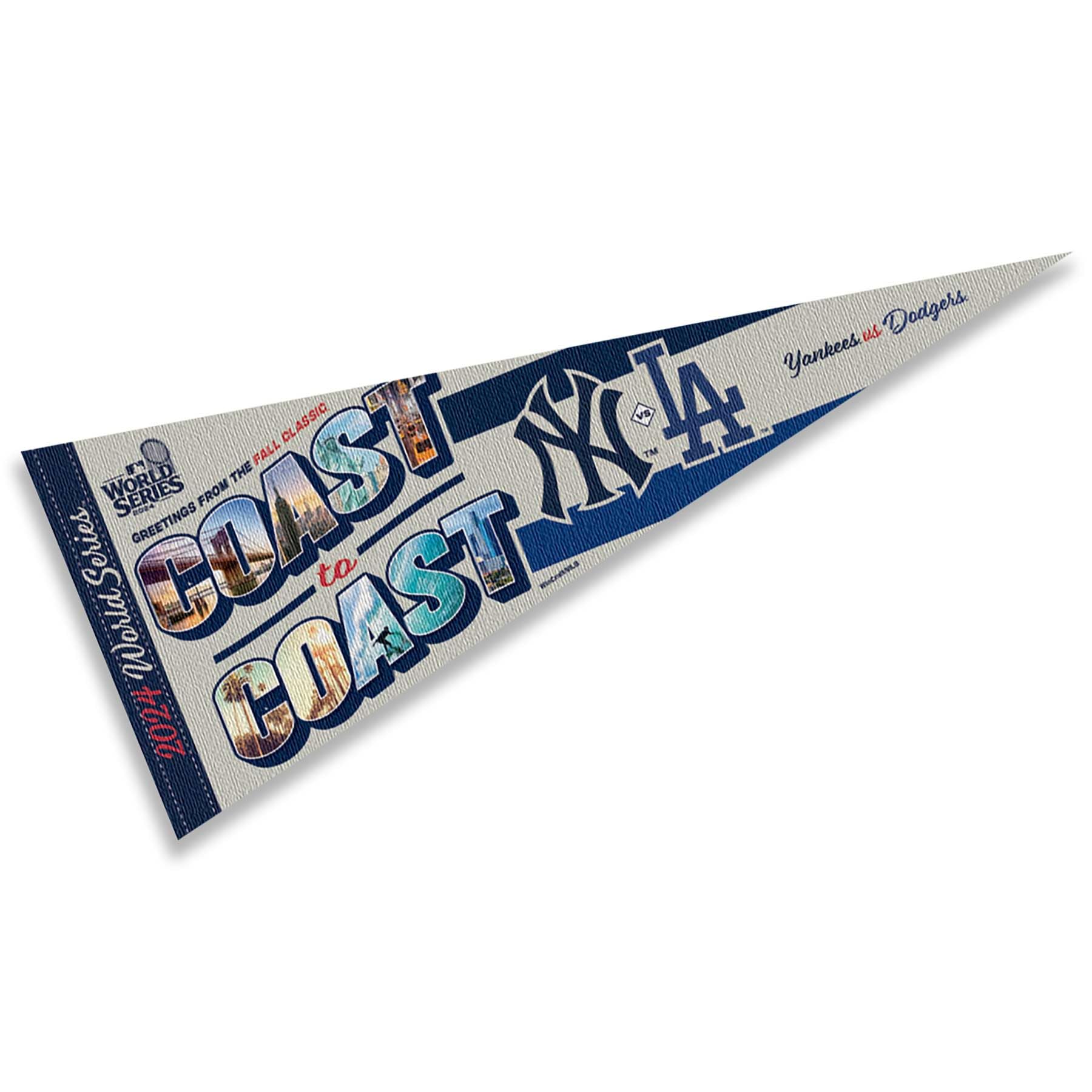 WinCraft Los Angeles Dodgers Coast to Coast Series Soft Felt Pennant - Sports Collectibles, Sports Memorabilia, Sports Fan Shop, Sports Gifts