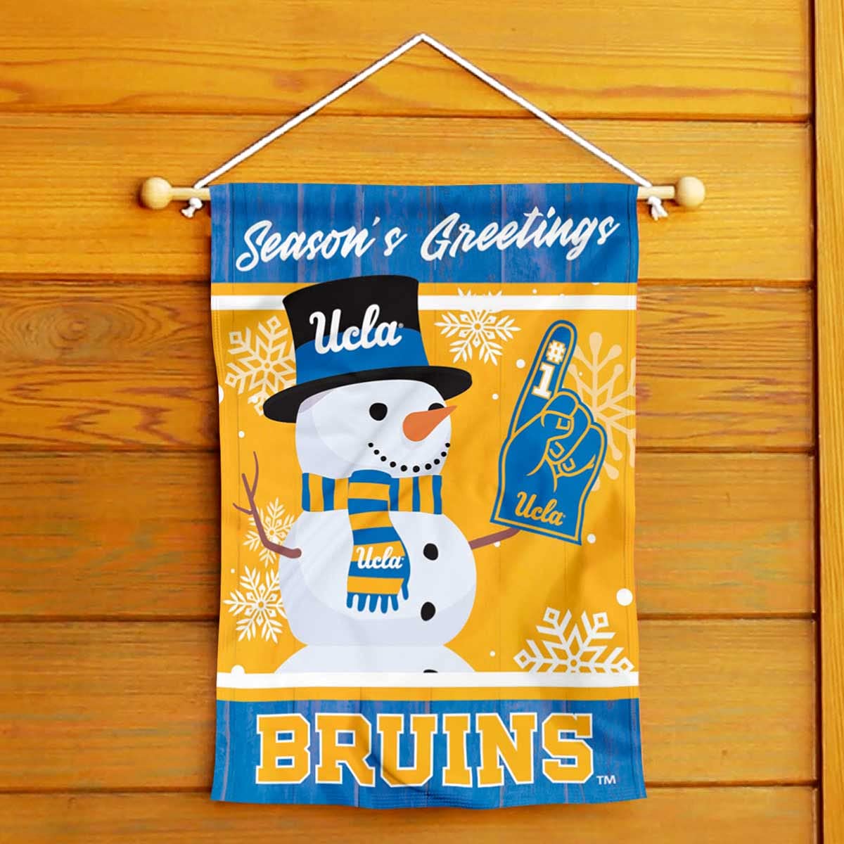 Bruins Holiday Winter Snow Garden Banner Flag - Sports Collectibles, Sports Memorabilia, Sports Fan Shop, Sports Gifts