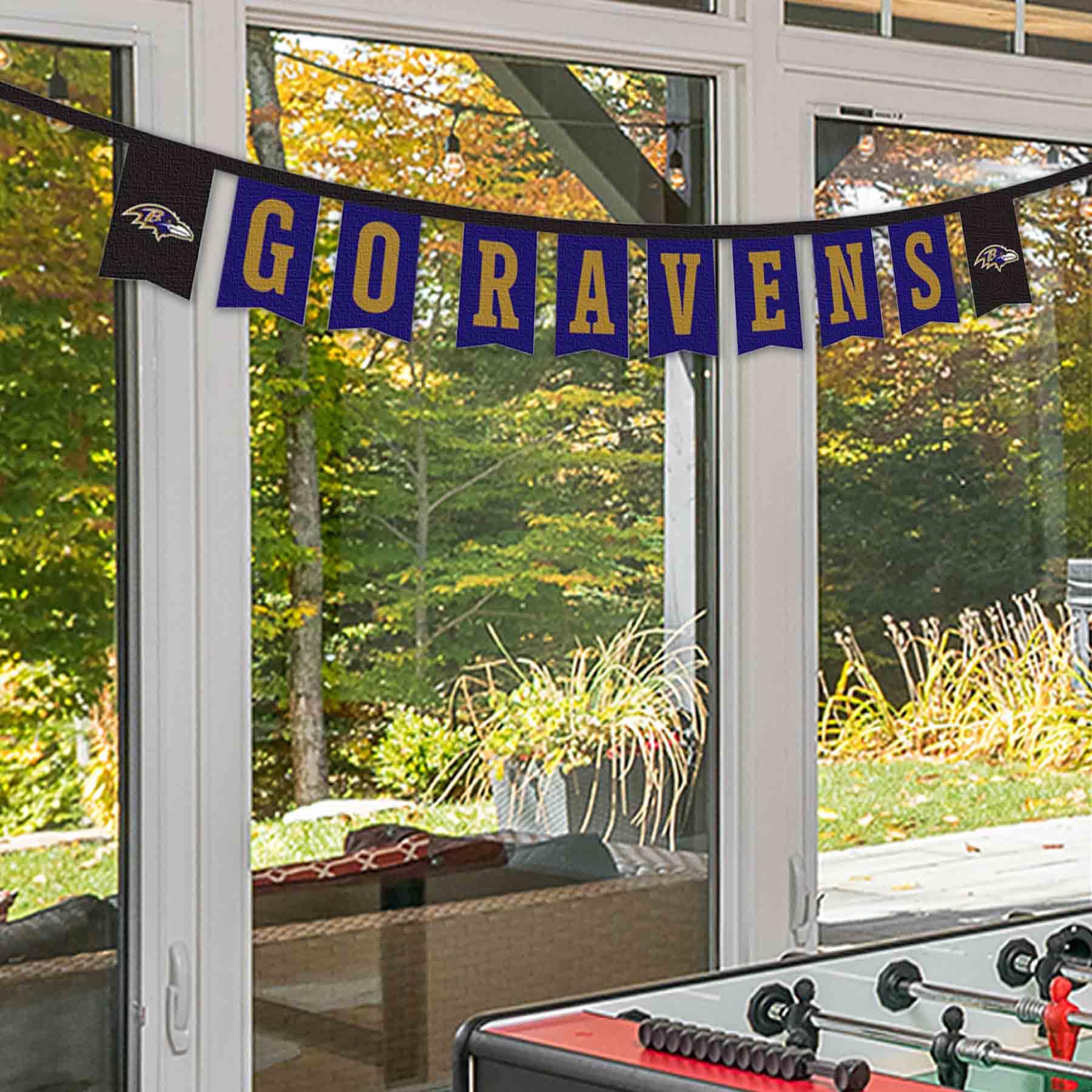 WinCraft Baltimore Ravens Banner String Pennant Flags - Sports Collectibles, Sports Memorabilia, Sports Fan Shop, Sports Gifts