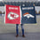 WinCraft Chiefs and Broncos House Divided Flag Rivalry Banner - Sports Collectibles, Sports Memorabilia, Sports Fan Shop, Sports Gifts