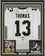 Framed Autographed/Signed Michael Thomas 35x39 New Orleans White Football Jersey JSA COA